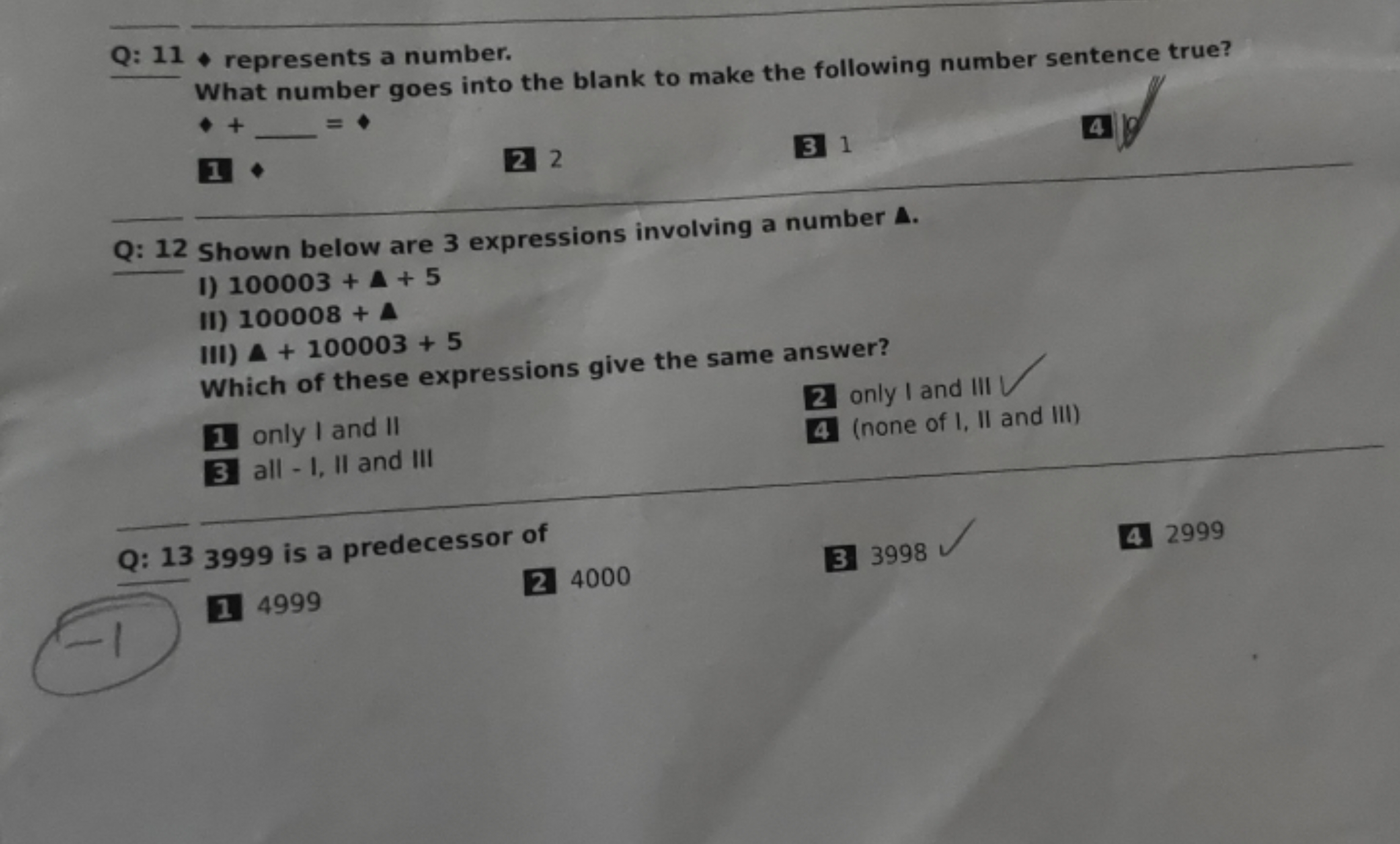 What number goes into the blank to make the following number sentence 