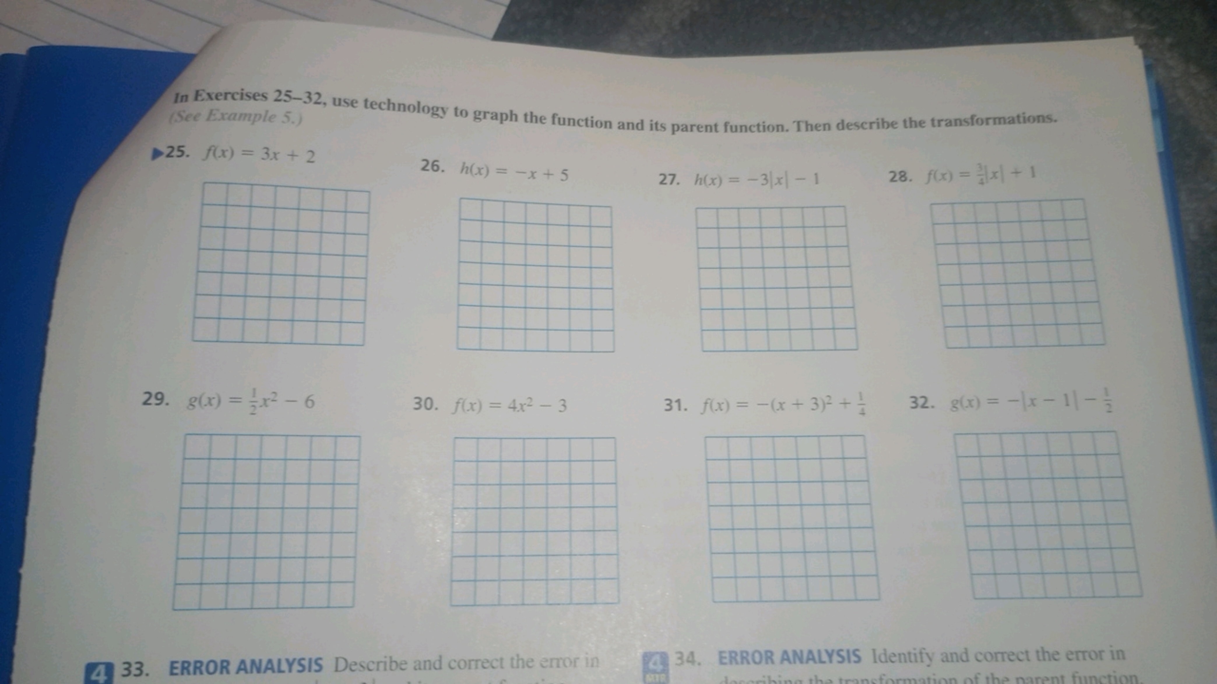 In Exercises 25-32, use technology to graph the function and its paren