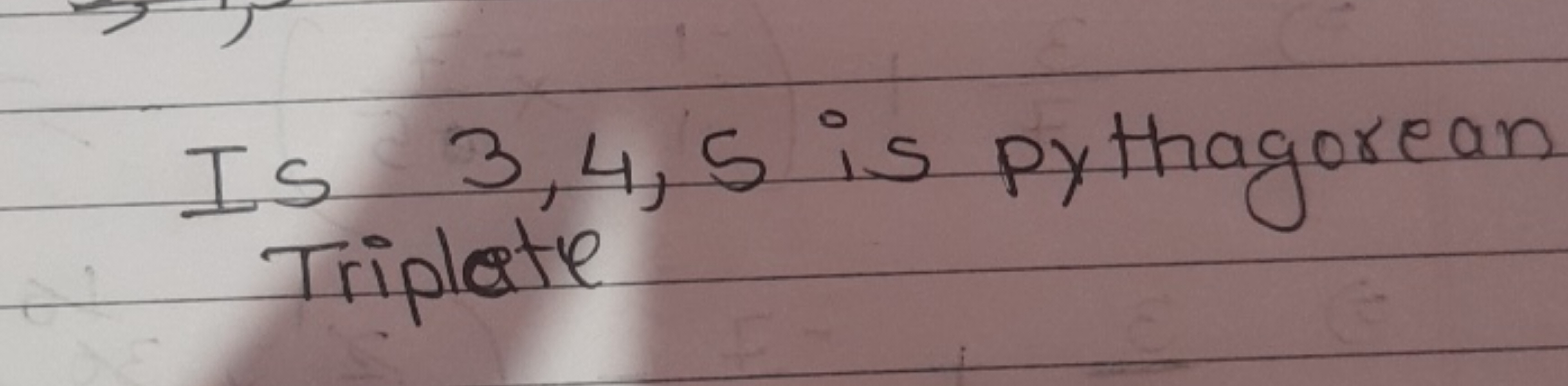 Is 3,4,5 is pythagorean Triplate