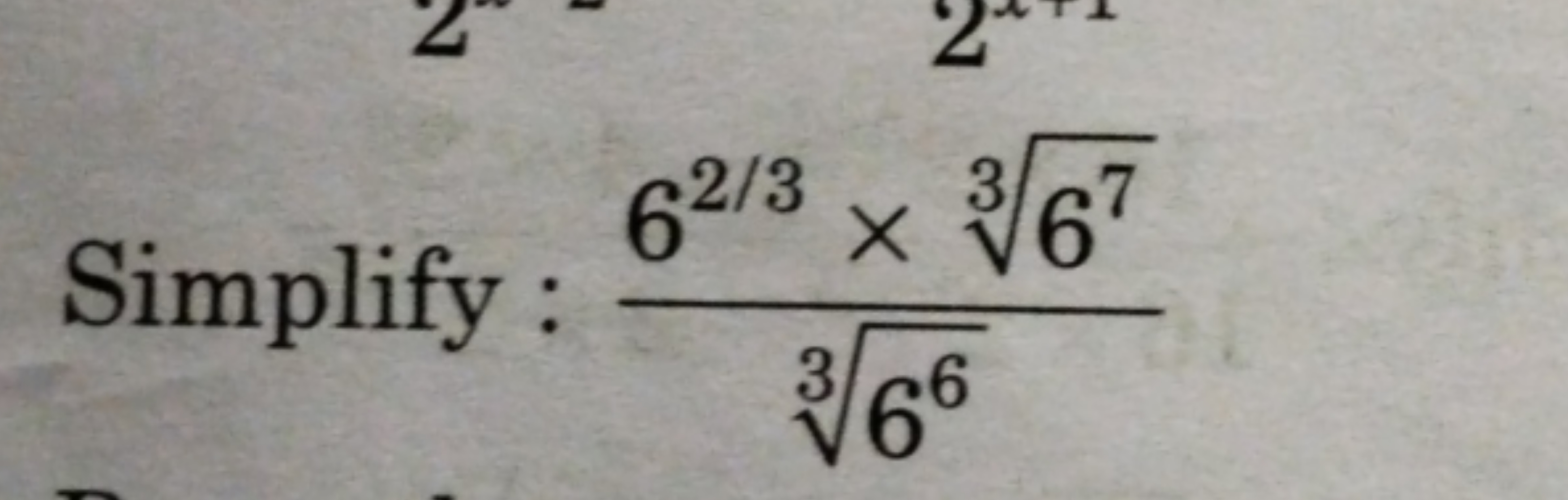 Simplify : 366​62/3×367​​