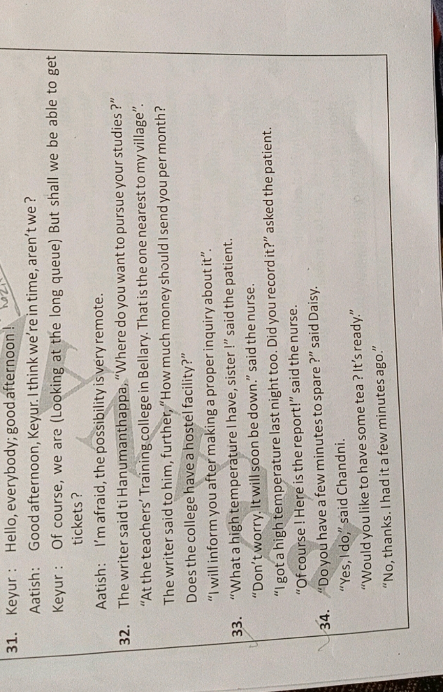31. Keyur: Hello, everybody; goodafternoon!

Aatish: Good afternoon, K