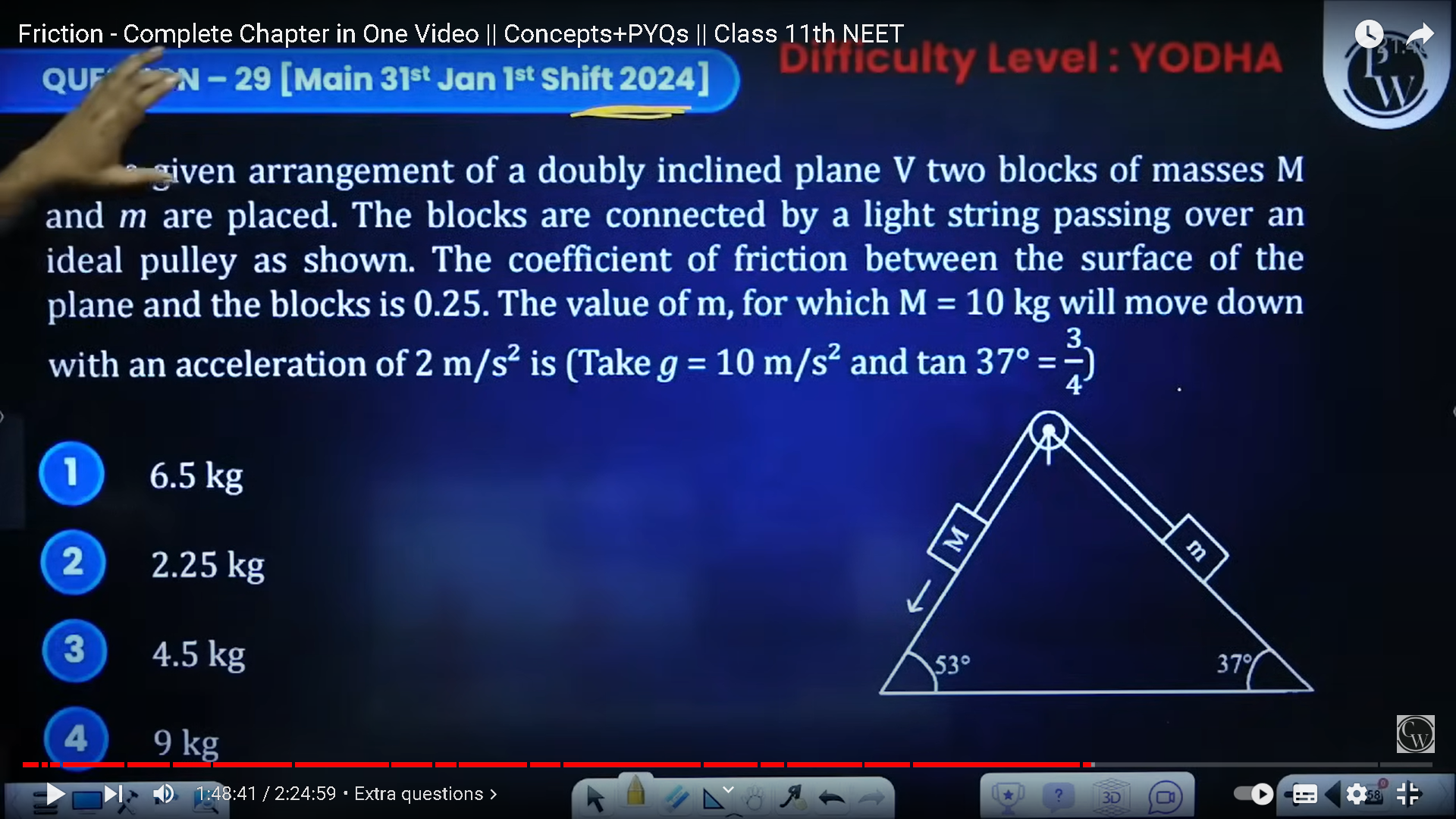 Friction - Complete Chapter in One Video || Concepts+PYQs || Class 11t