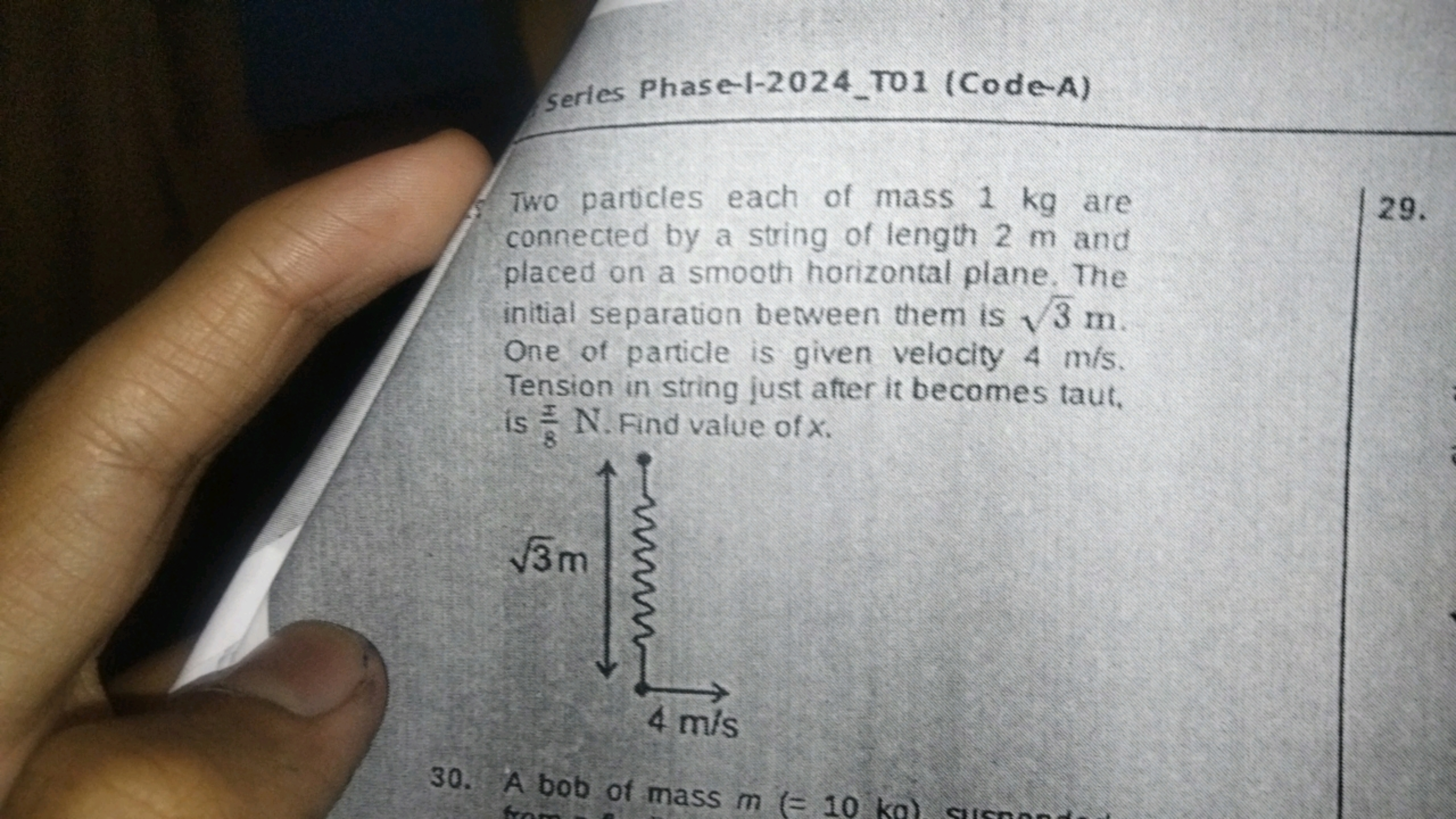 series Phase-1-2024_TO1 (Code-A)

Two particles each of mass 1 kg are 