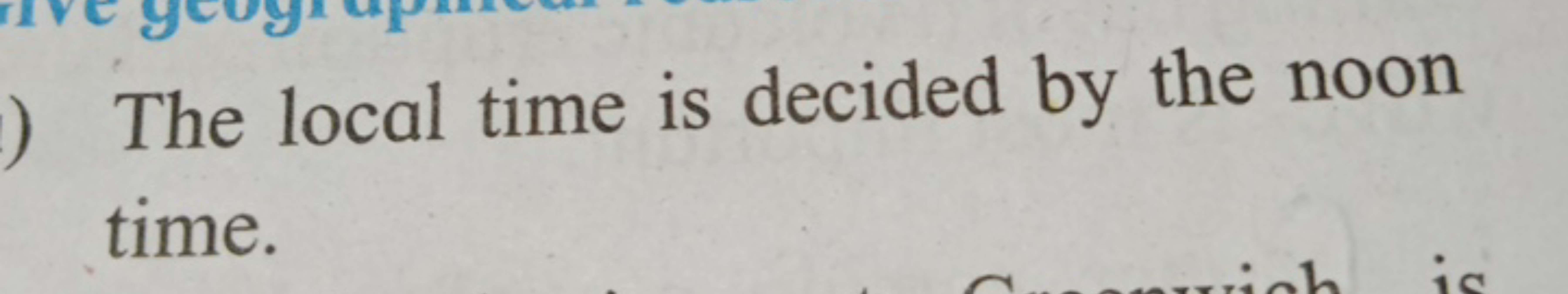 The local time is decided by the noon time.