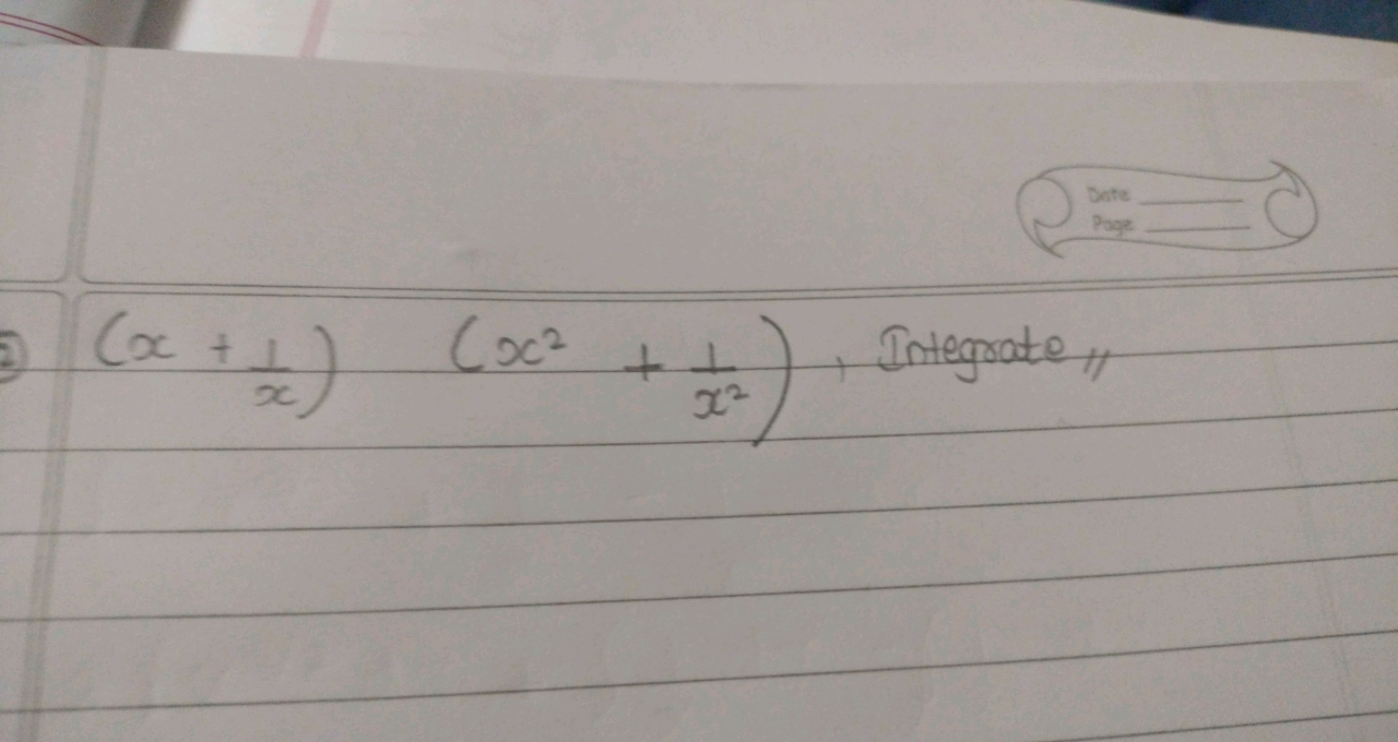 (x+x1​)(x2+x21​), Integrate .