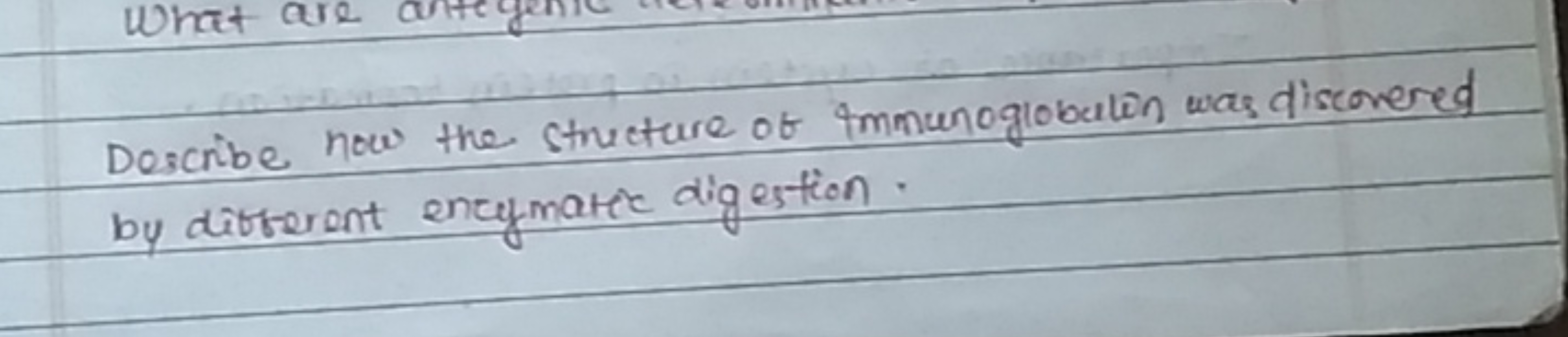 What are
Describe now the structure of Immunoglobulin was discovered
b