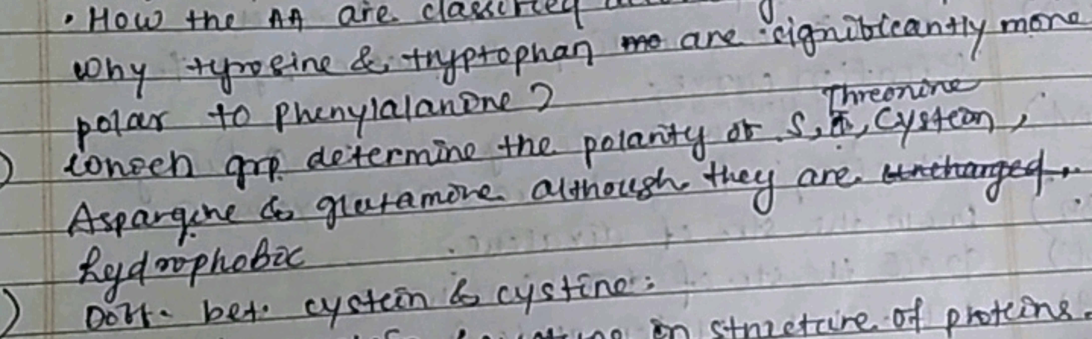 Why tyrosine \& tryptophan are signibicantly mone polar to phenylalano