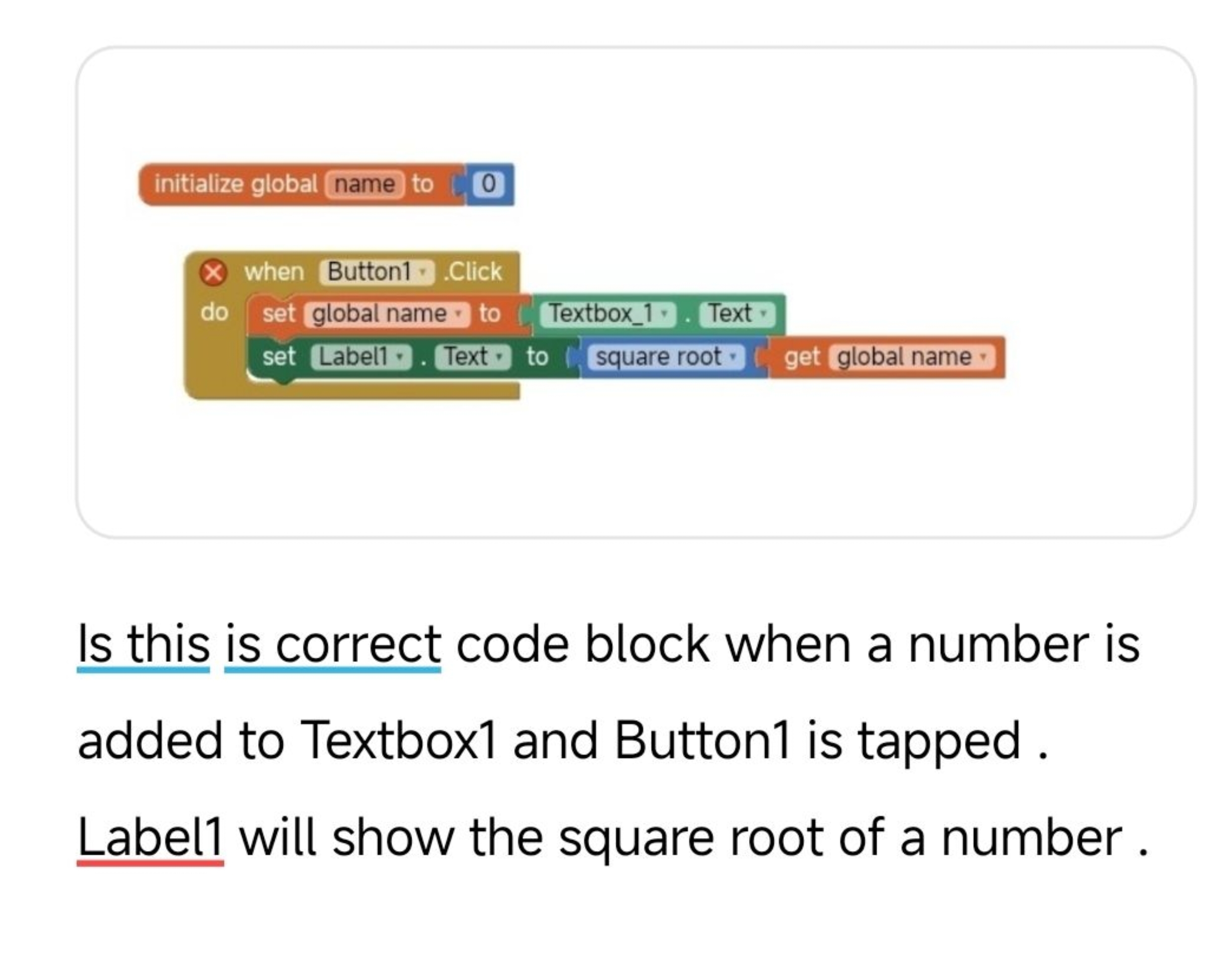 initialize global name to

Is this is correct code block when a number