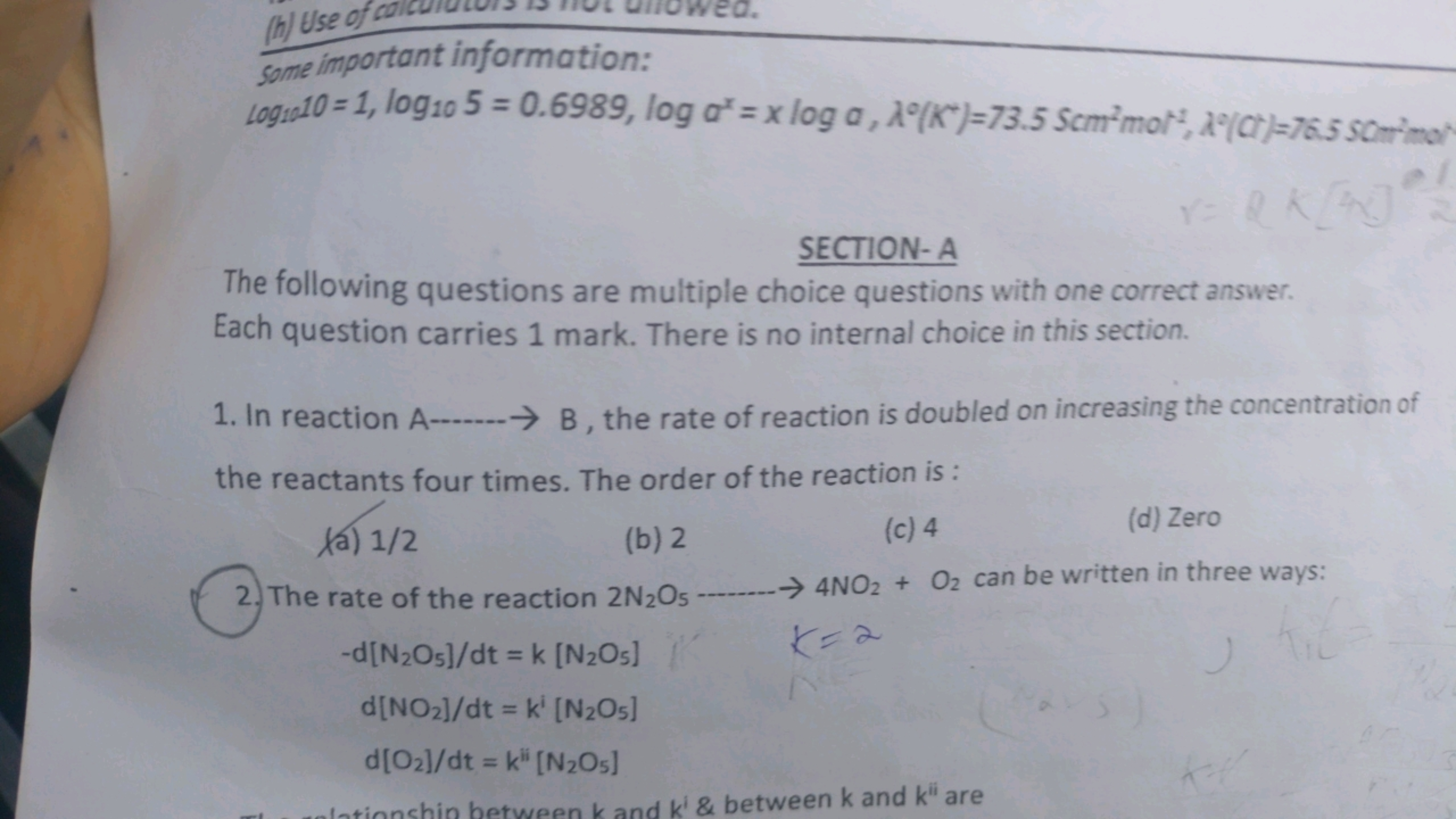 some important information:
log10210=1,log10​5=0.6989,logax=xloga,λ0( 