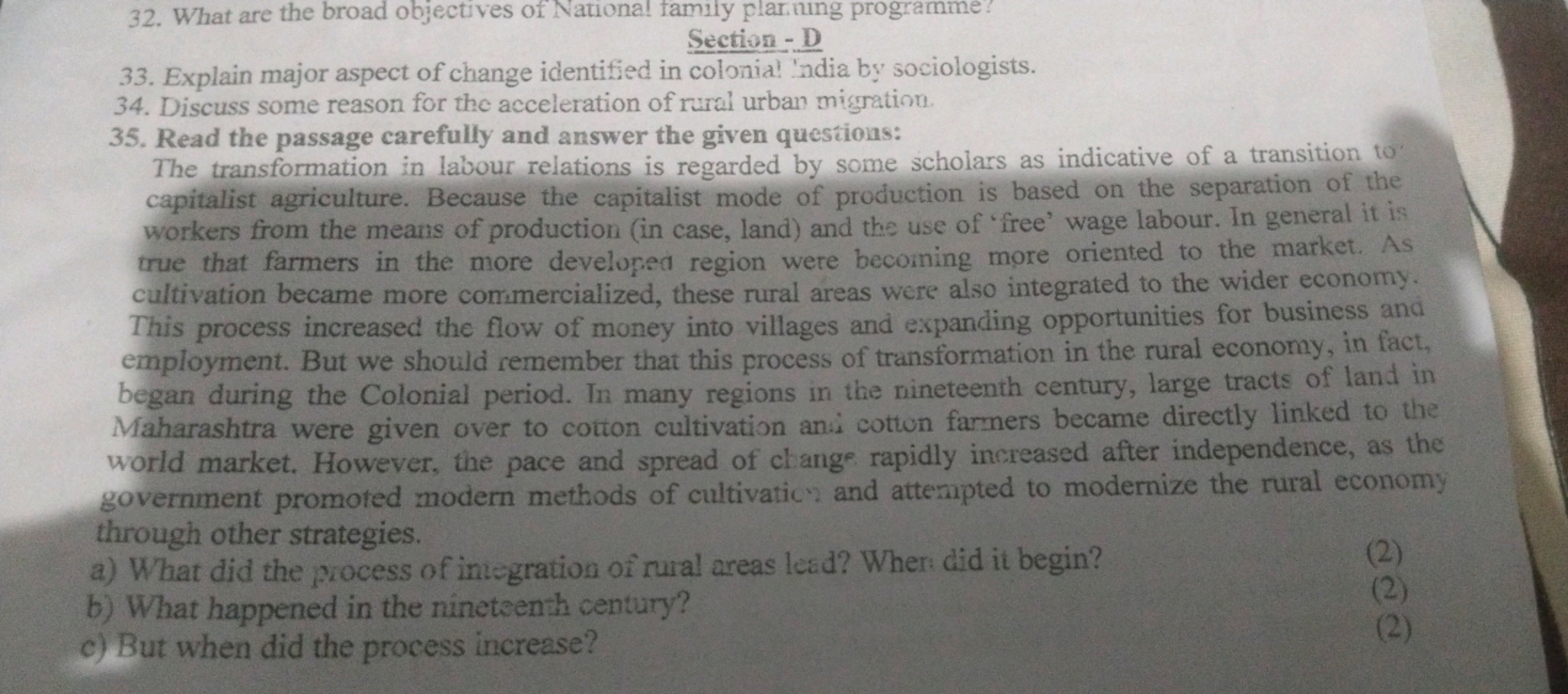 32. What are the broad objectives of National famsly plaruing programm