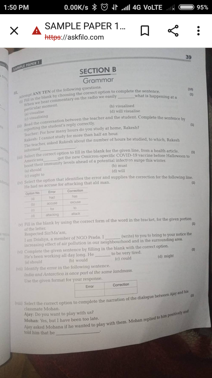 1:50 PM
0.00 K/s
4G VoLTE
95\%
×
SAMPLE PAPER 1...
https://askfilo.com