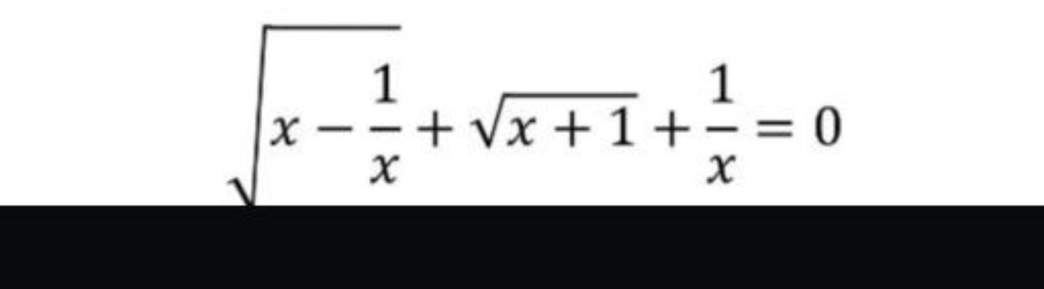 x−x1​​+x+1​+x1​=0