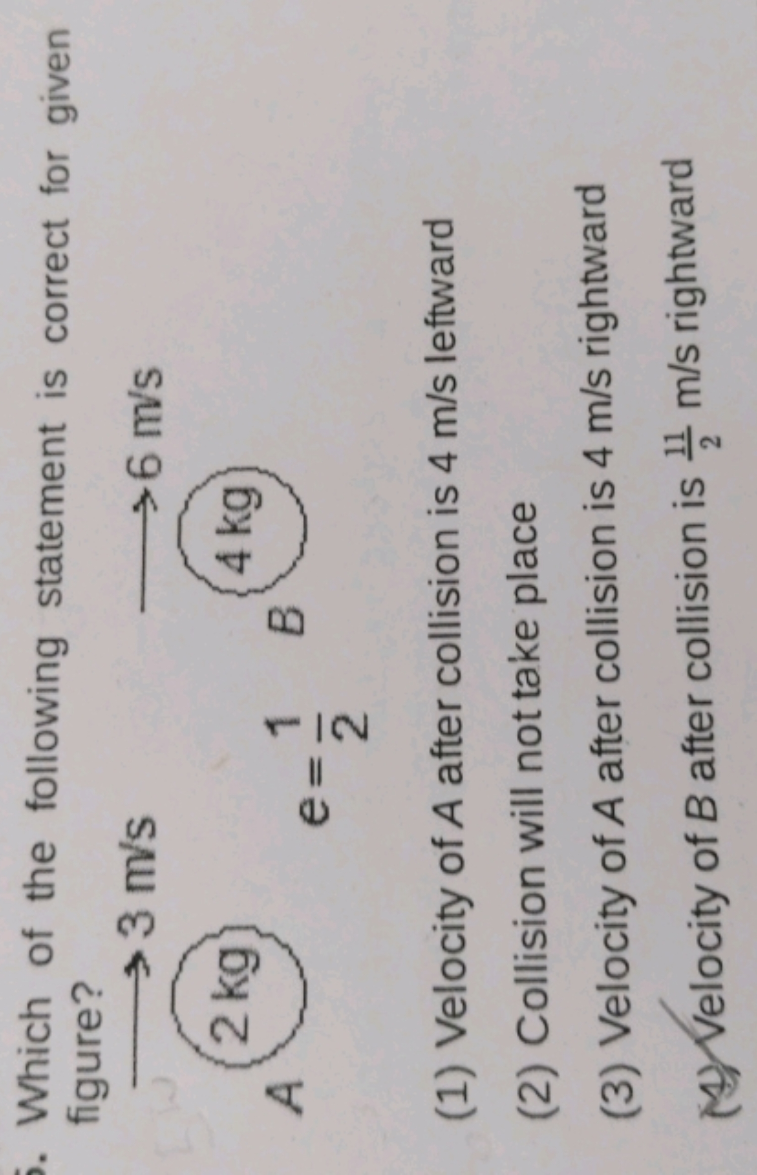 Which of the following statement is correct for given figure?
(1) Velo