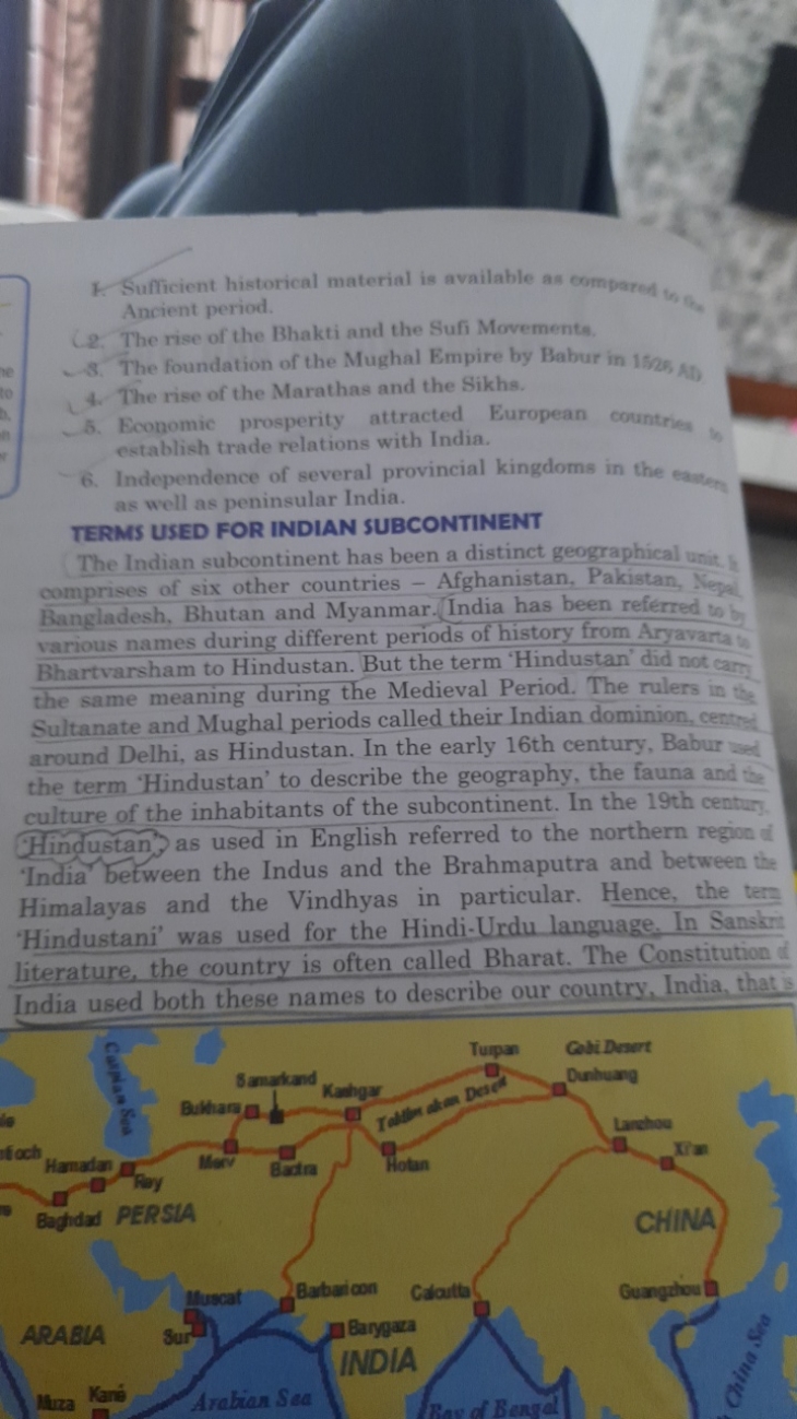  Ancient period.
(a. The-rise of the Bhakti and the Sufi Movements.
(8