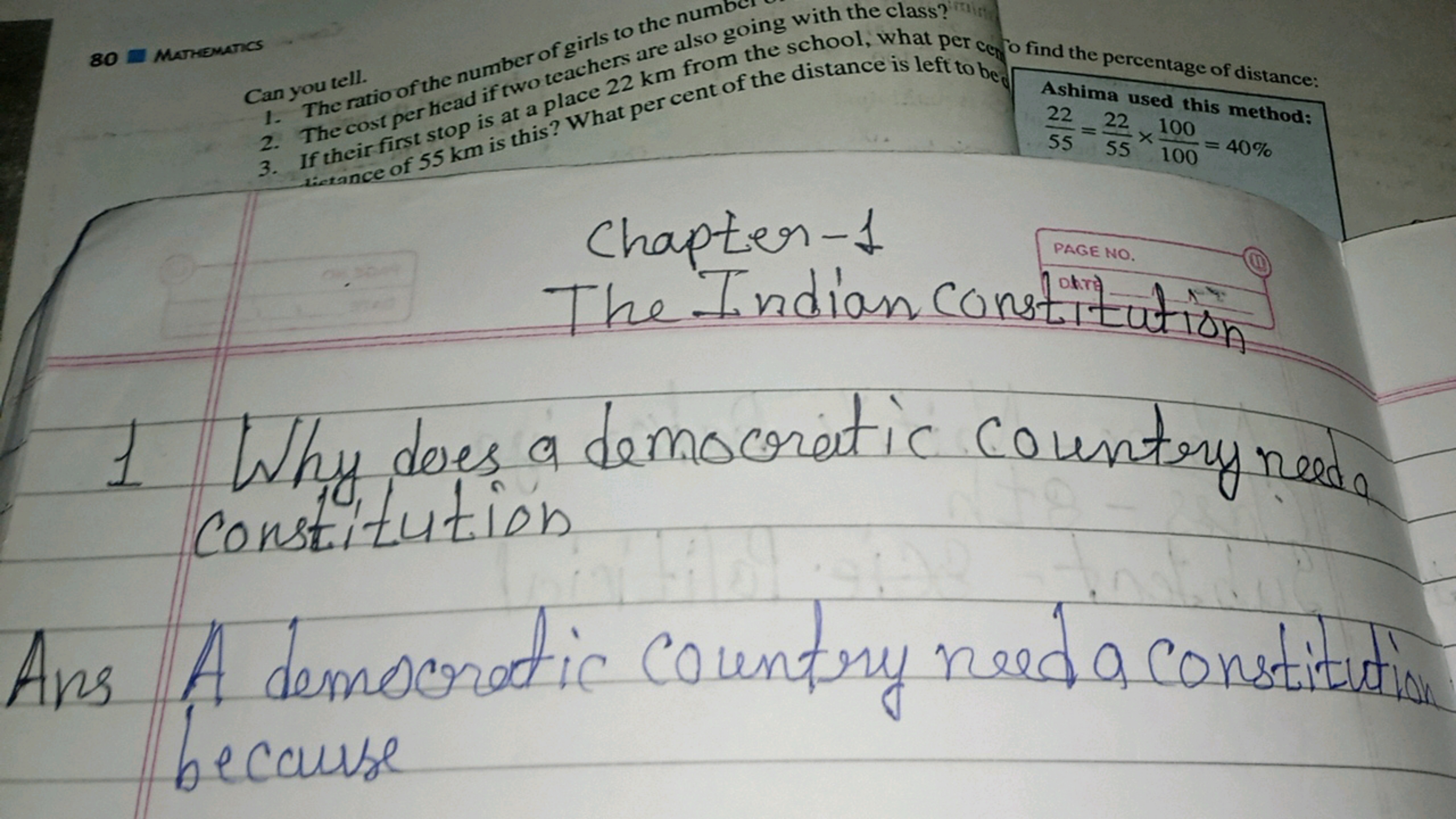 1 Why does a democratic country node constitution
Ans A democratic cou