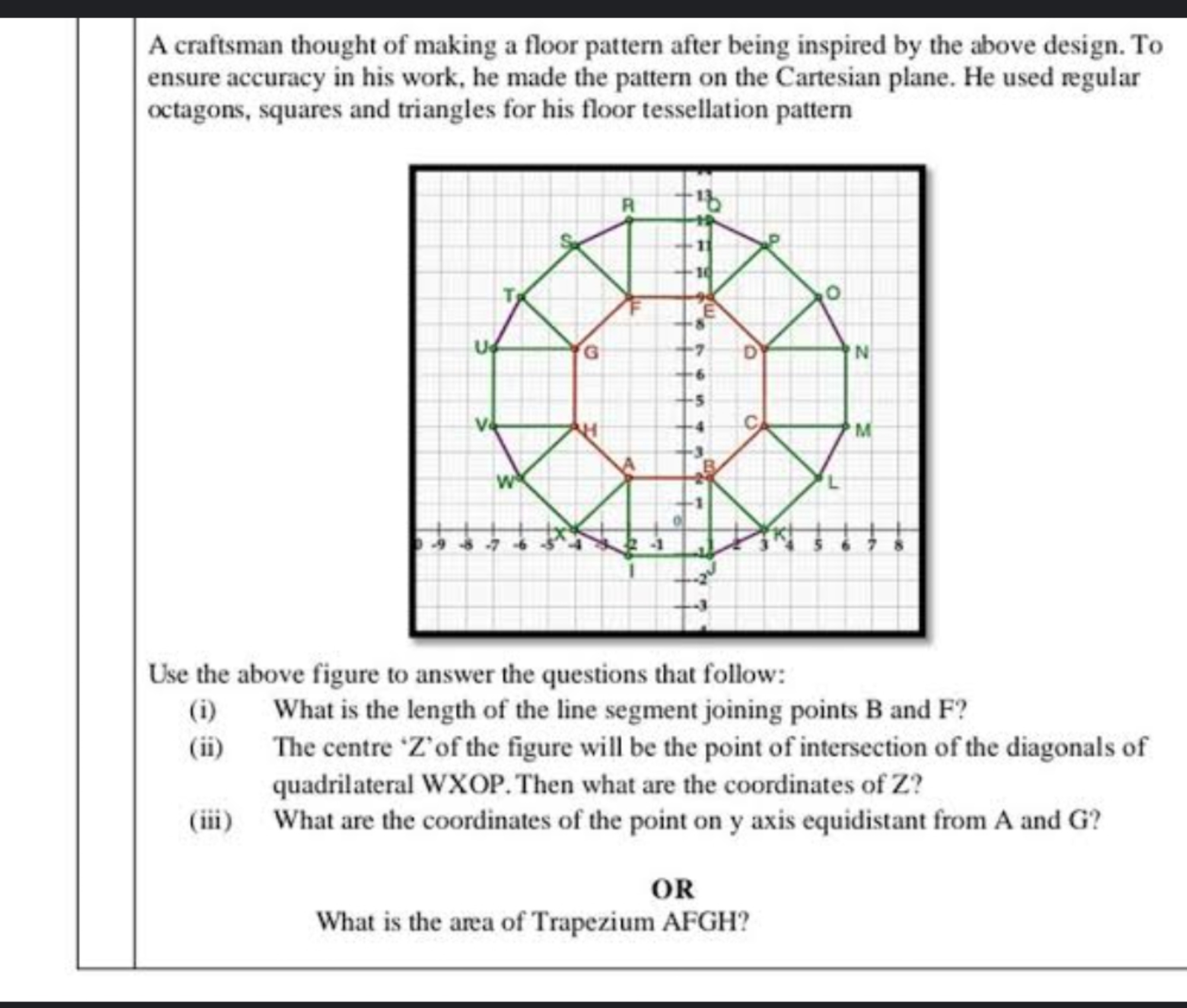 A craftsman thought of making a floor pattern after being inspired by 