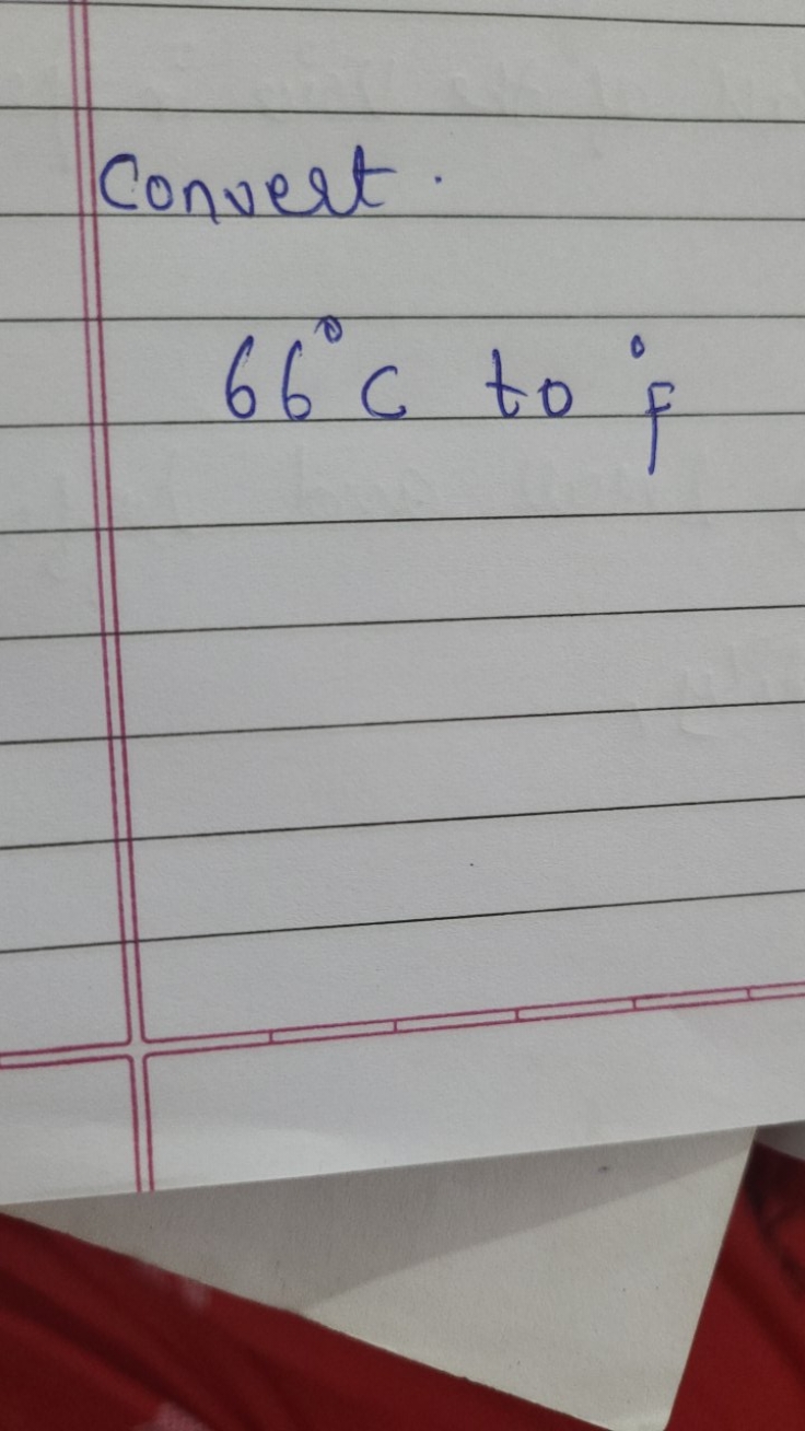 Convert
66∘c to ∘f