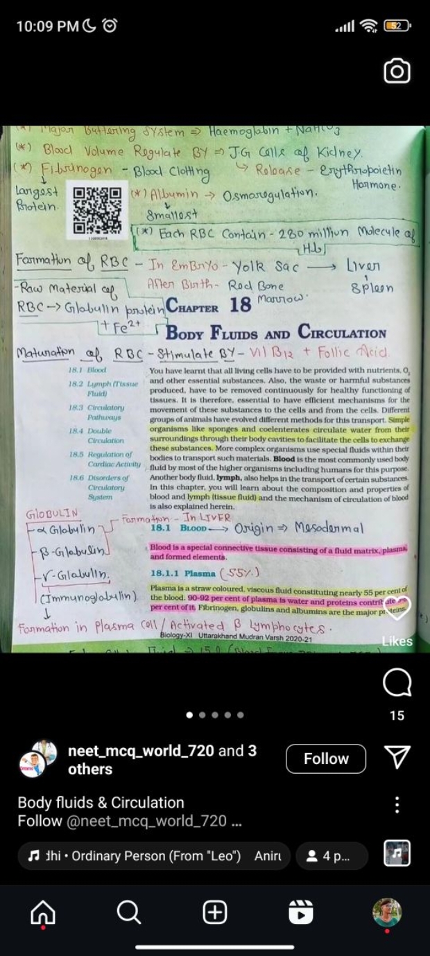 
(1) Major buttering System ⇒ Haemoglobin + NaHtic3​
(*) Blood Volume 