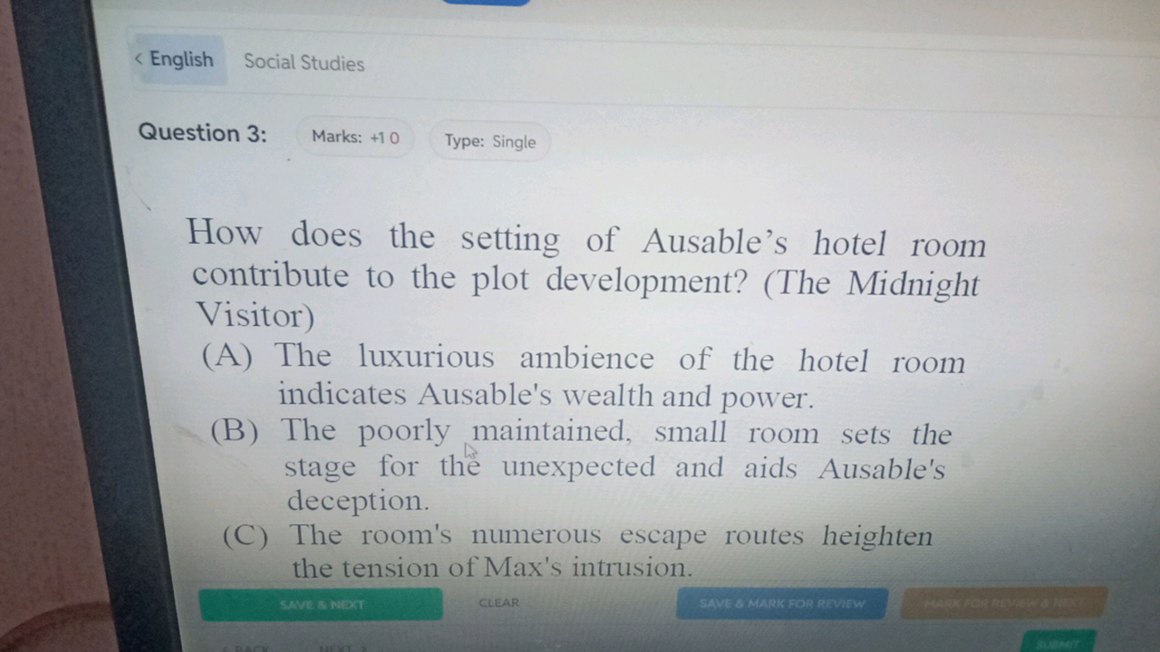 English Social Studies

Question 3:
Marks: + 10
Type: Single

How does