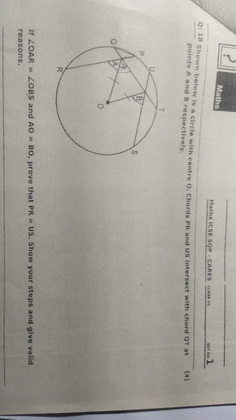 Maths
 
Maths ICSE SQP - CARES CLASs 10
ser io 1
18 Shown below is a c