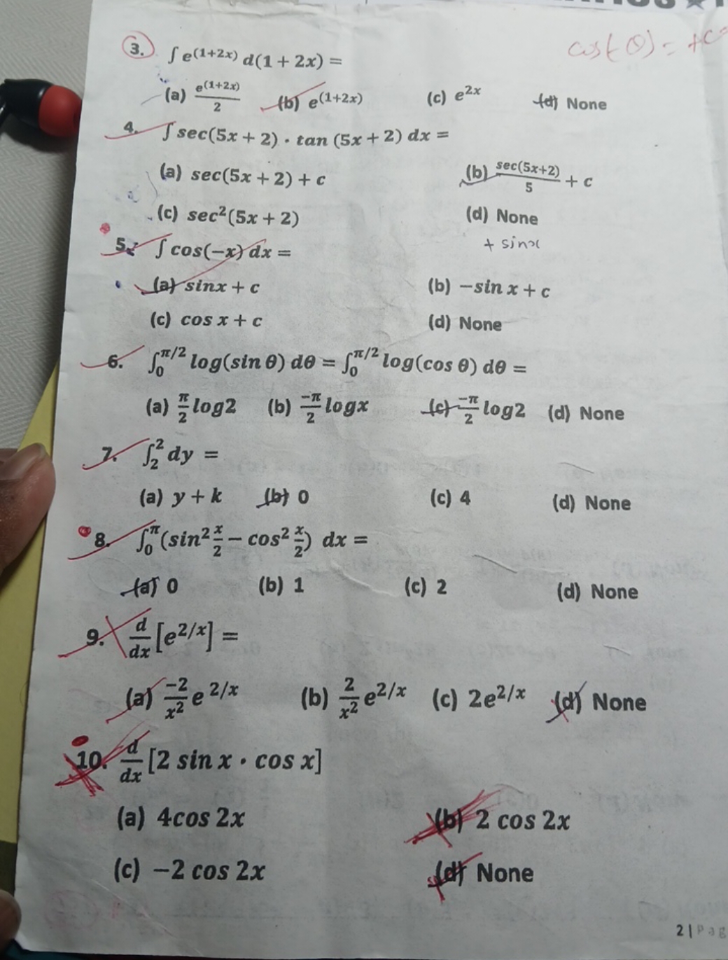 (3.) ∫e(1+2x)d(1+2x)=
(a) 2e(1+2x)​
(b) e(1+2x)
(c) e2x
(ad) None
4. ∫