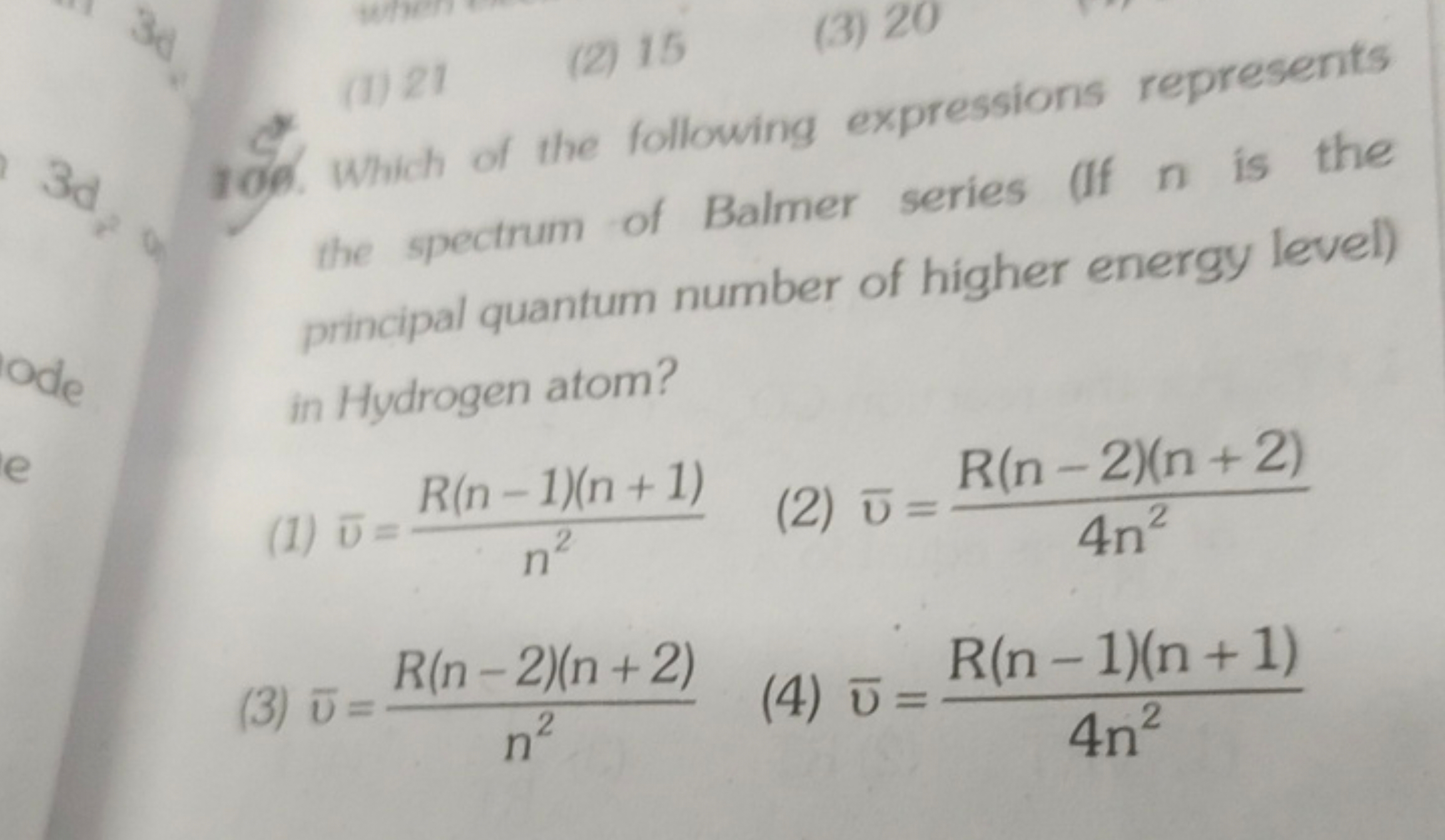 100. Which of the following expressions represents the spectrum of Bal