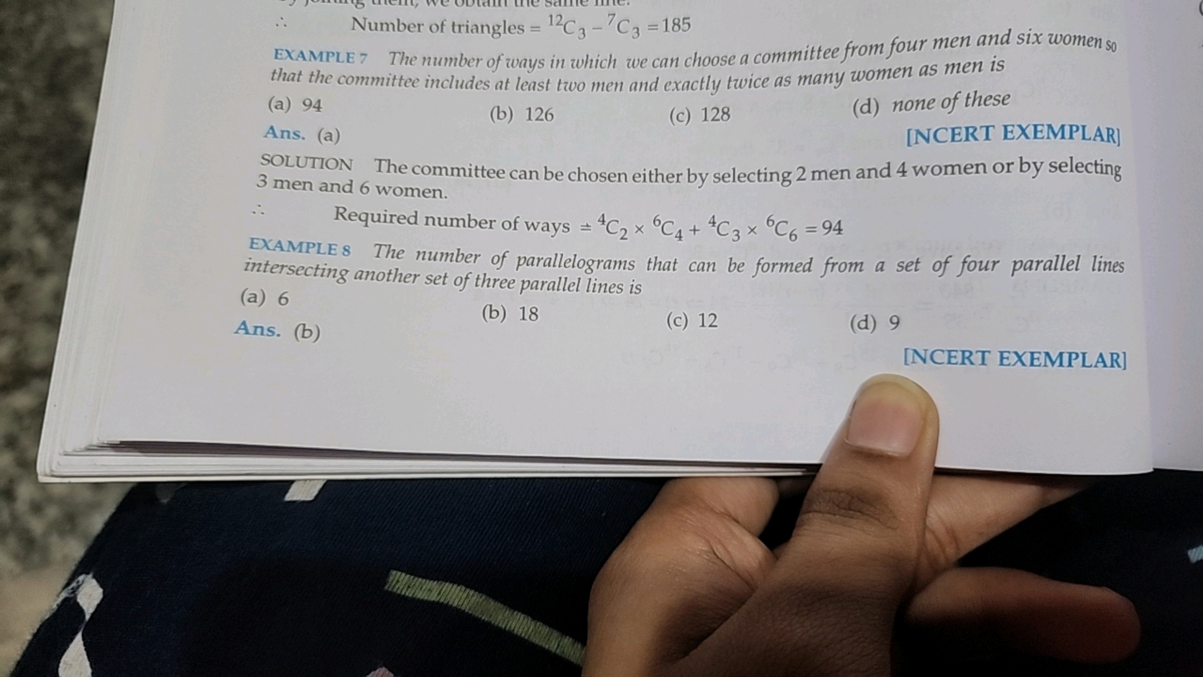 EXAMPLE 7 The number of ways in which we can choose a committee from f