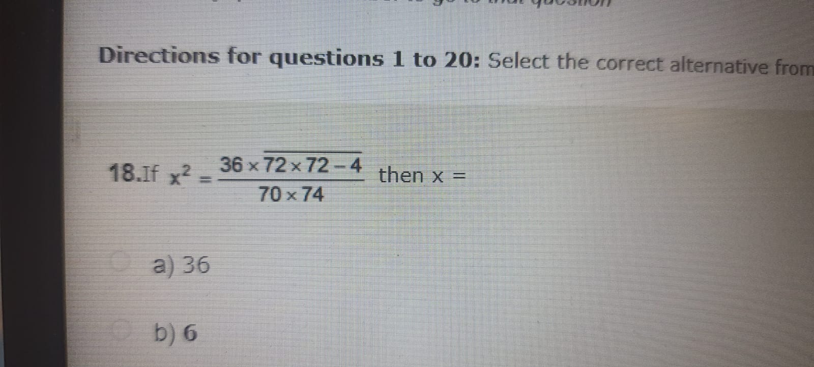 Directions for questions 1 to 20: Select the correct alternative from
