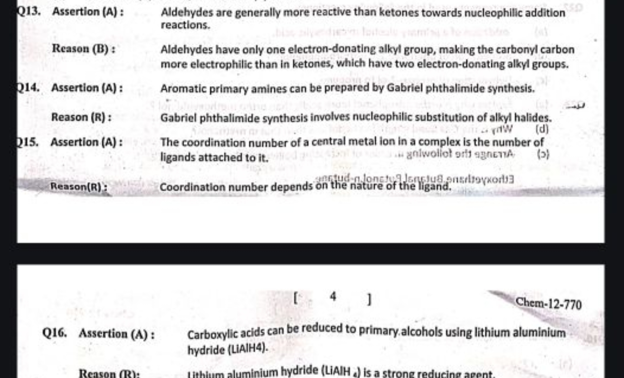 Q13. Assertion (A) :

Reason (B) :
214. Assertion (A) :

Reason (R) :
