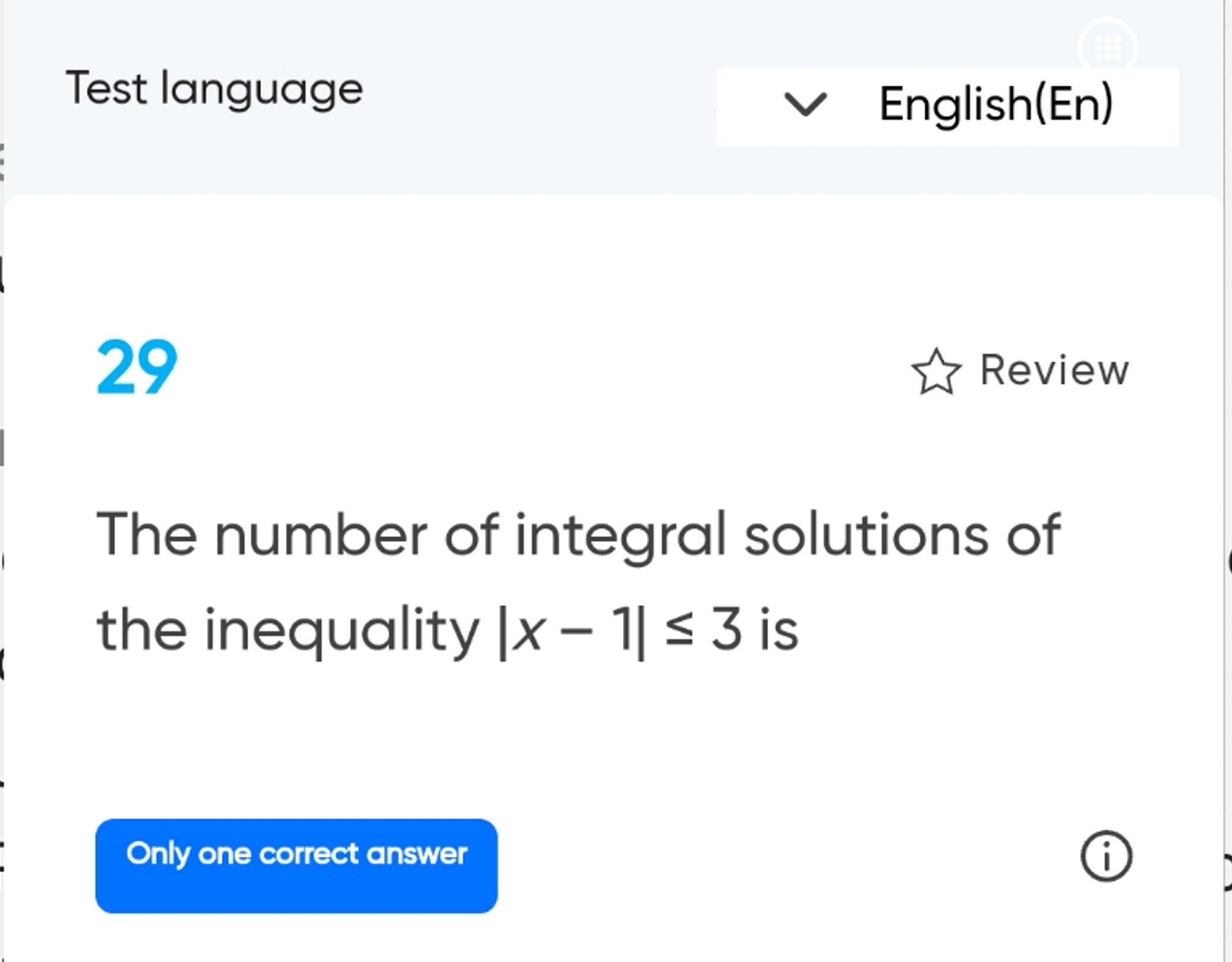 Test language
English(En)

29
Review

The number of integral solutions