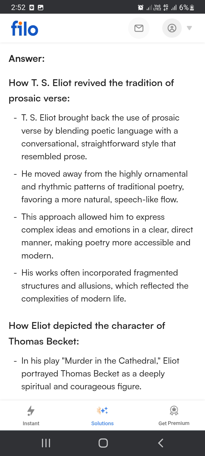 How T. S. Eliot revived the tradition of prosaic verse T. S. Eliot broug..