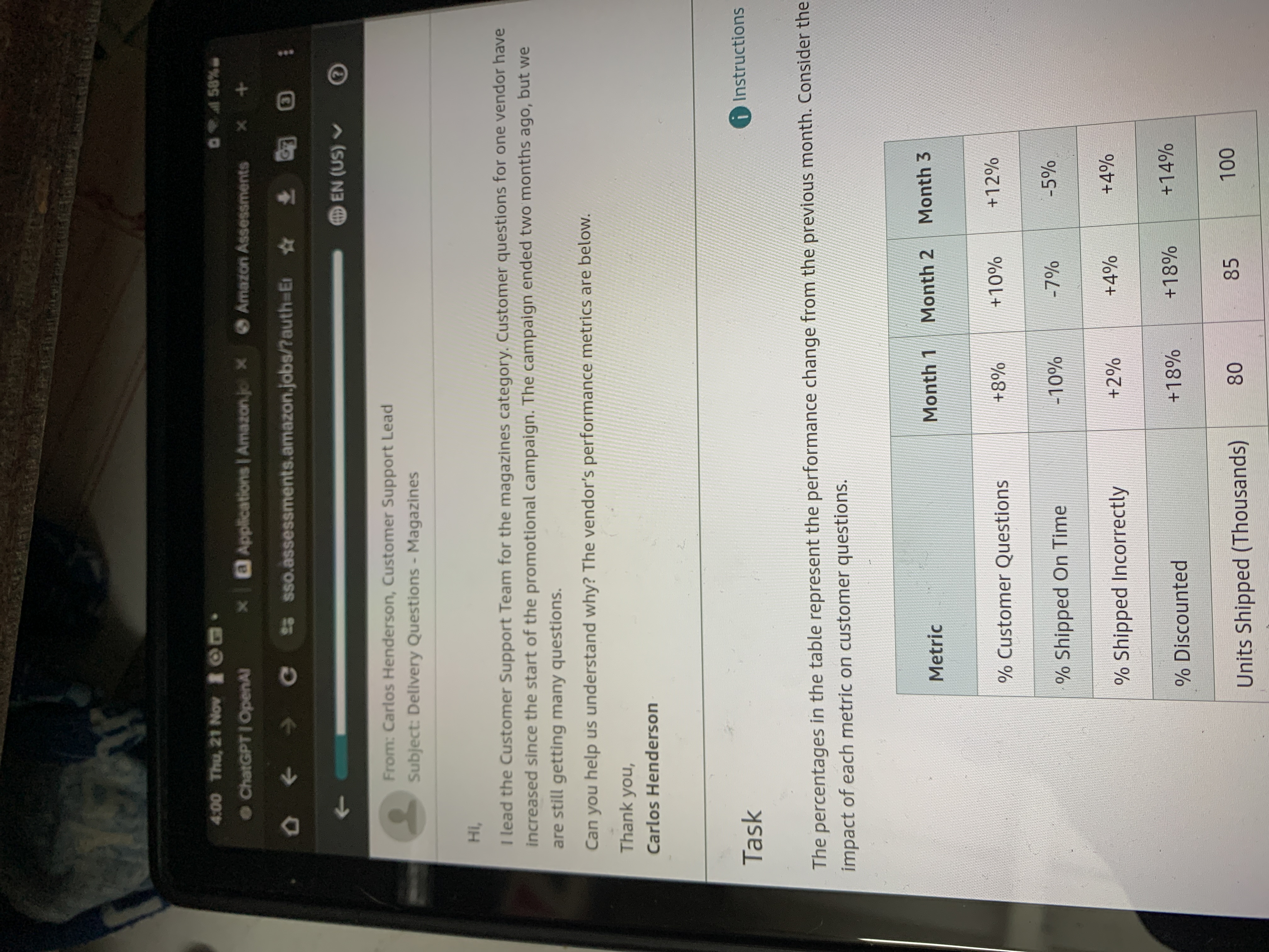 4:00 Thu, 21 NovApplications I Amazon.sAmazon Assessmentssso 4:00 Thu, 21 NovApplications I Amazon.sAmazon Assessmentssso