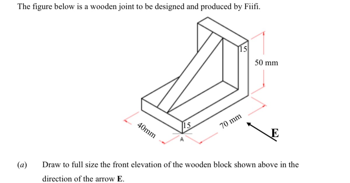 Wooden Joint Front Elevation Drawing The task is to produce a full-size