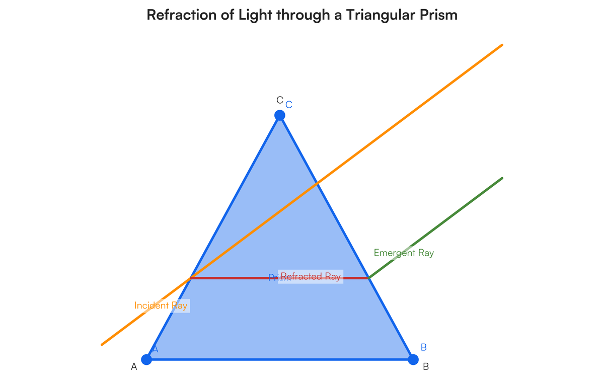 Draw a diagram showing the refraction of a light ray from water to glass...