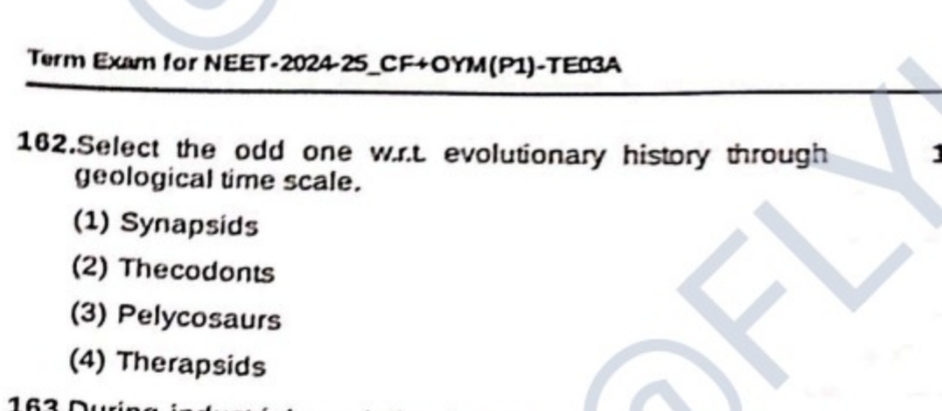 Term Exam for NEET-2024-25_CF+OYM(P1)-TEO3A
162. Select the odd one w.