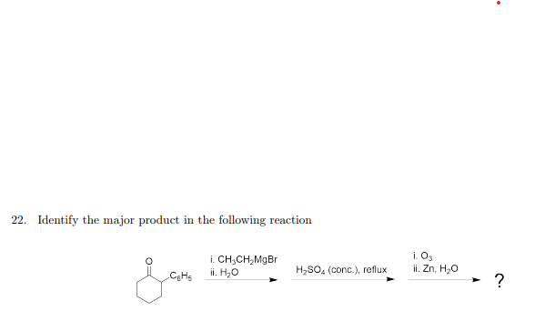 22. Identify the major product in the following reaction
CCCCCCC1CCCCC