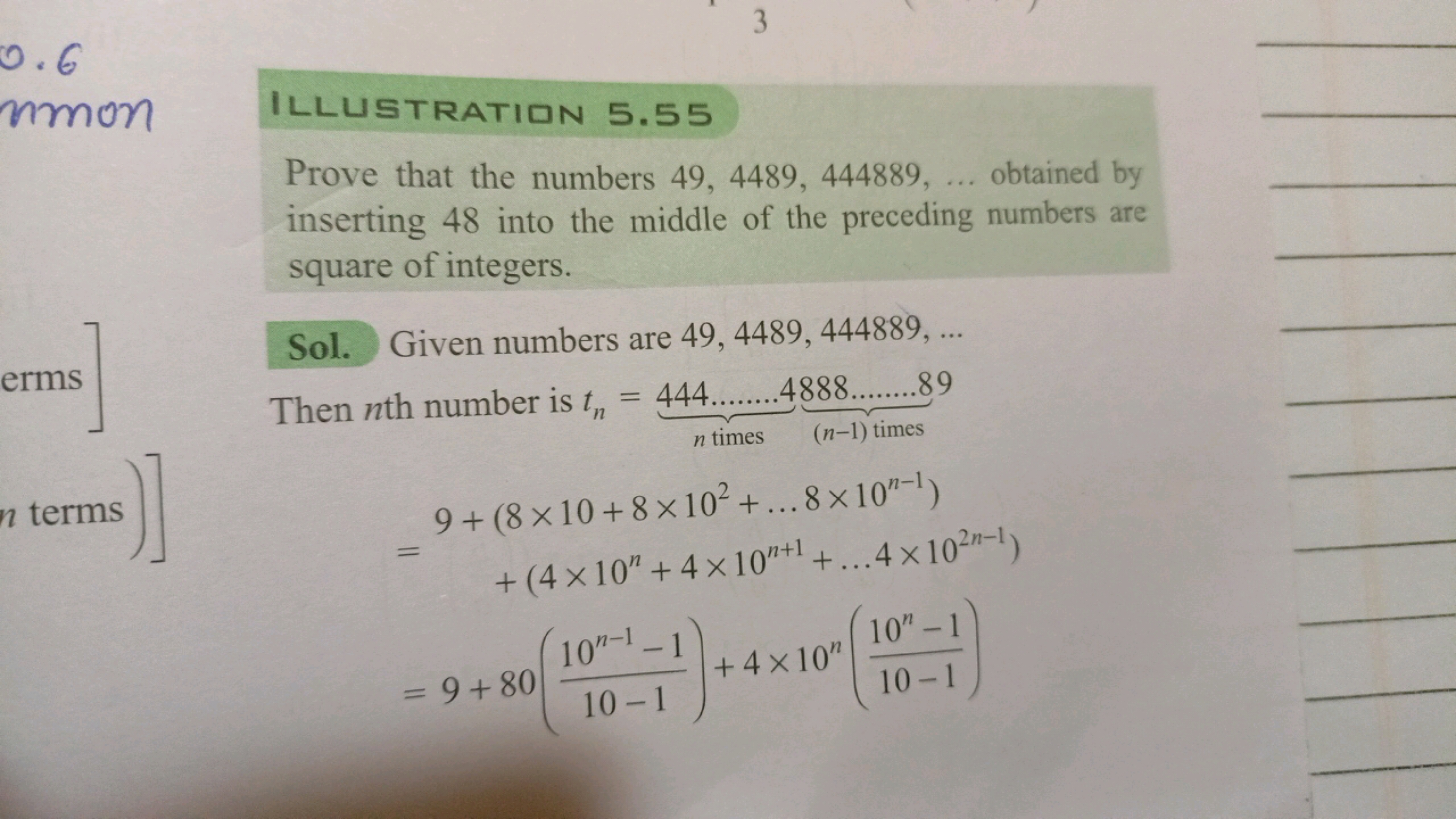 0.6
mon
ILLUSTRATIIIN 5.55
Prove that the numbers 49,4489,444889,… obt