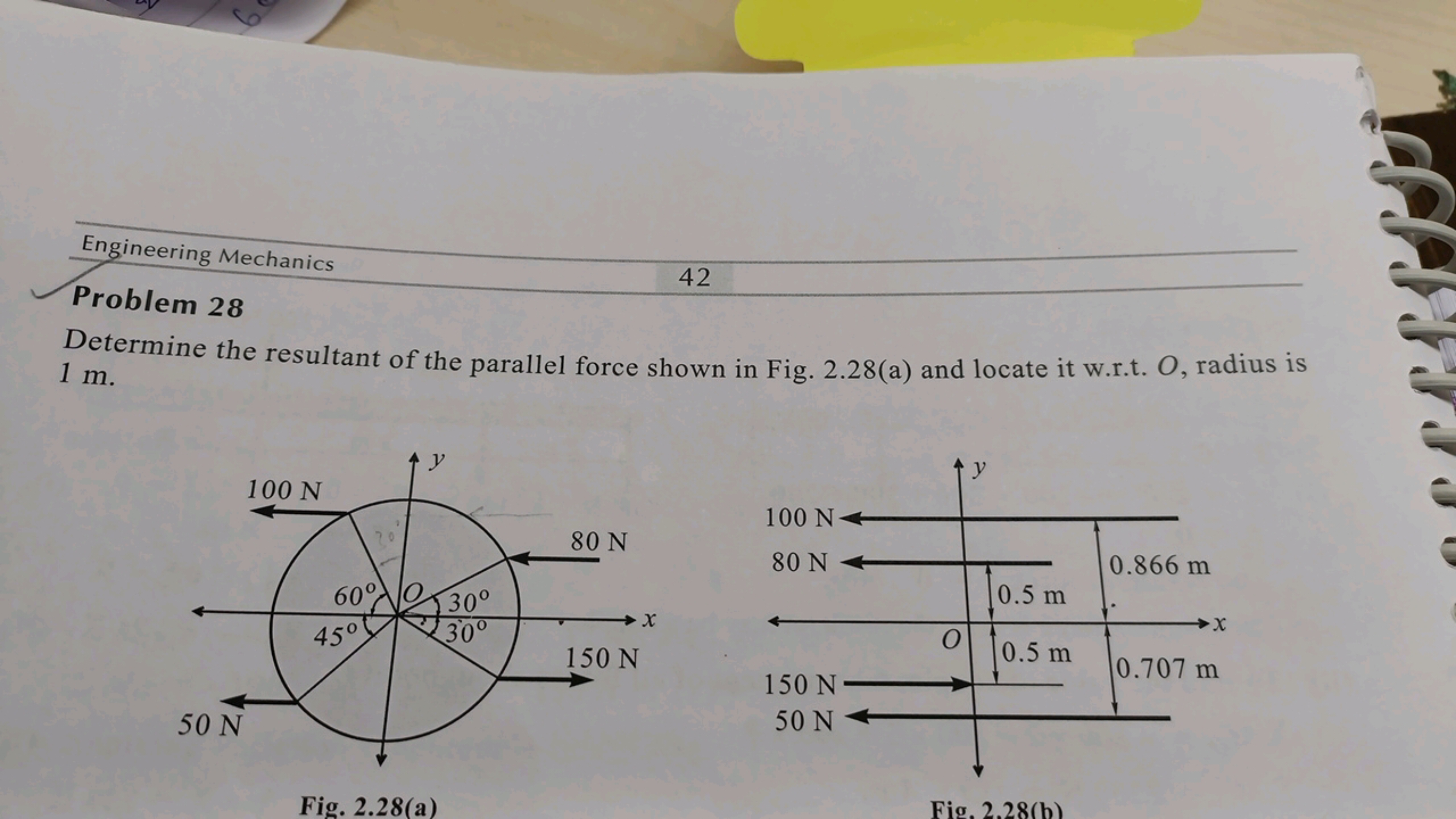 Engineering Mechanics
Problem 28
42

Determine the resultant of the pa