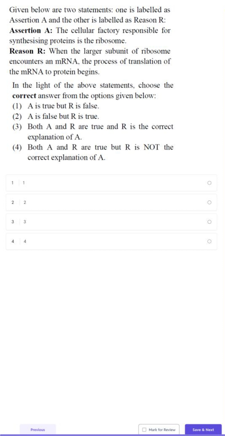 Given below are two statements: one is labelled as Assertion A and the