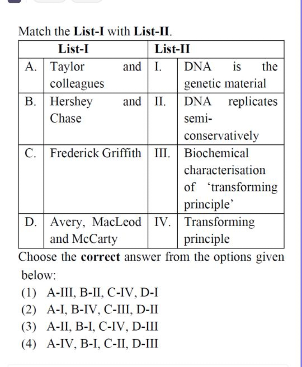 Match the List-I with List-II.
\begin{tabular} { | l | l | l | l | } 
