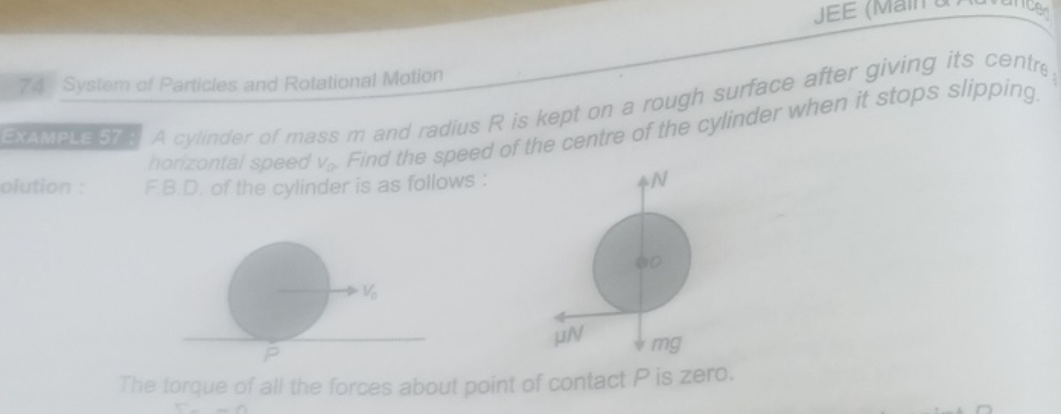 74 System of Particles and Rotational Motion
A anderg an mass m and ra