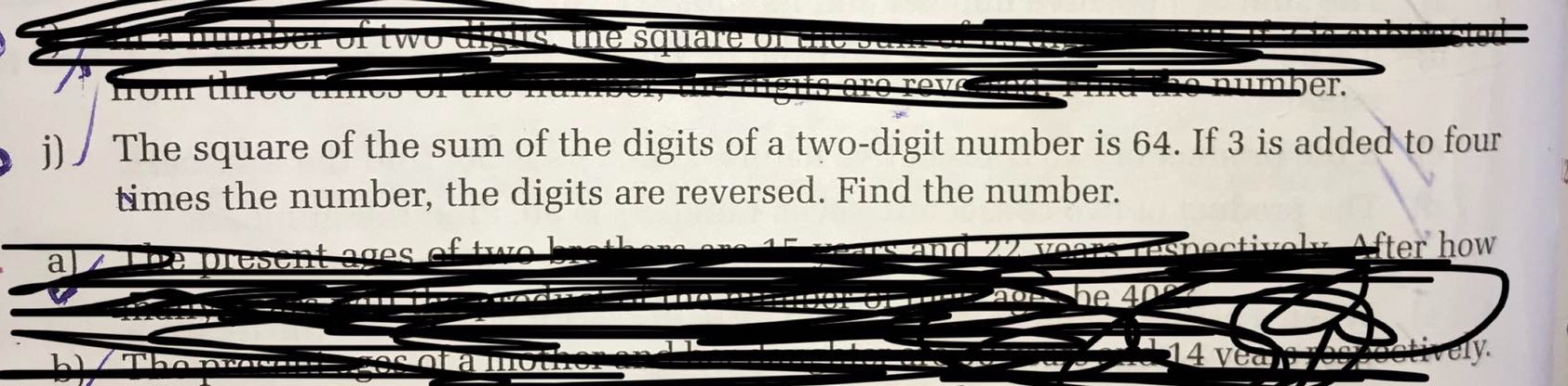 HUM UI UU WHITUD UI te marr
umber.
j)/ The square of the sum of the di