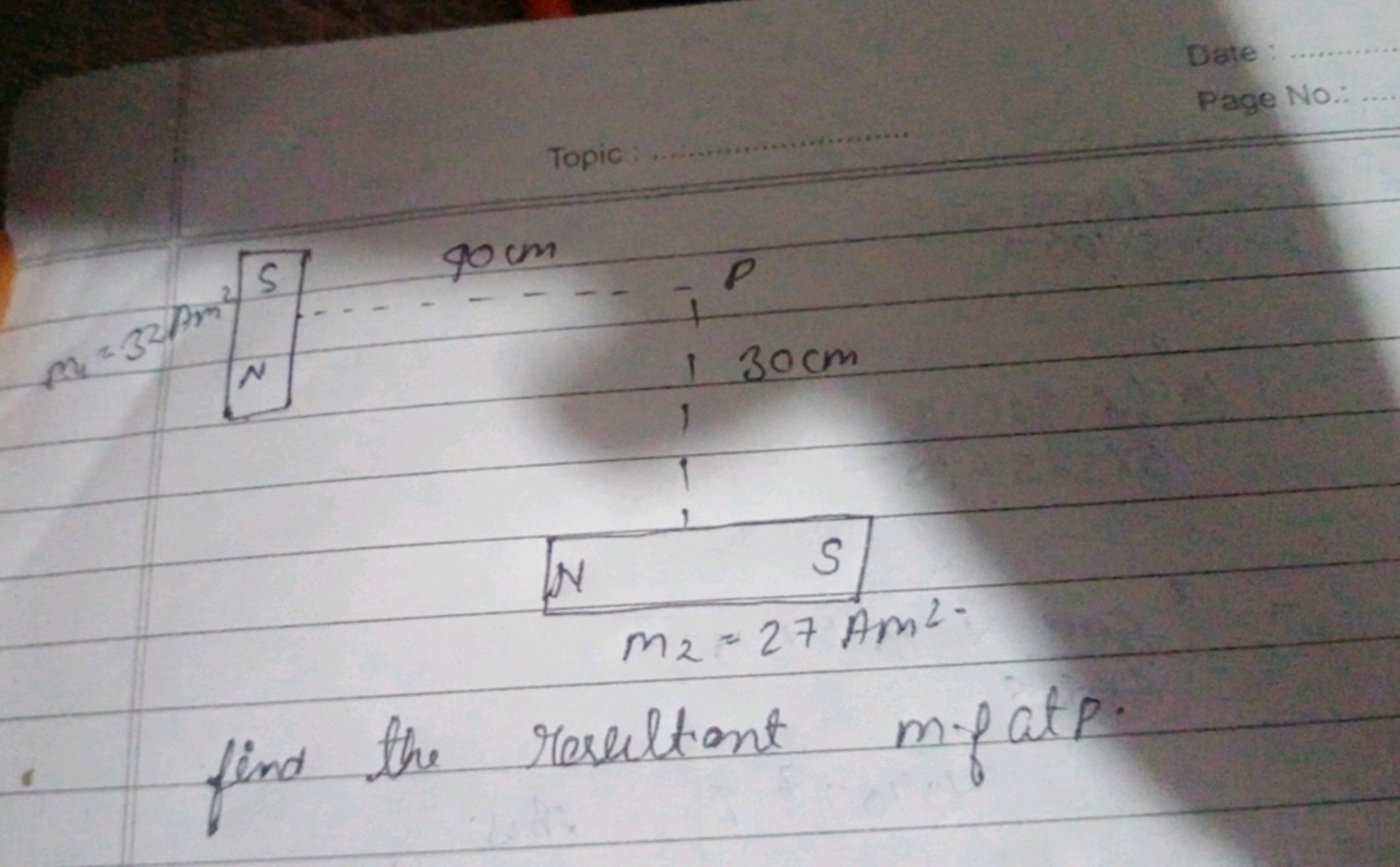 Date
Page No.
Topic
find the resultant mf atp.