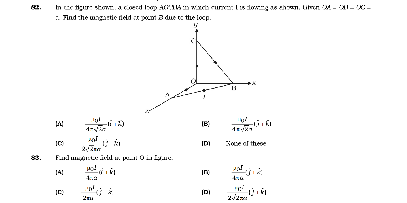 Find magnetic field at point O in figure.