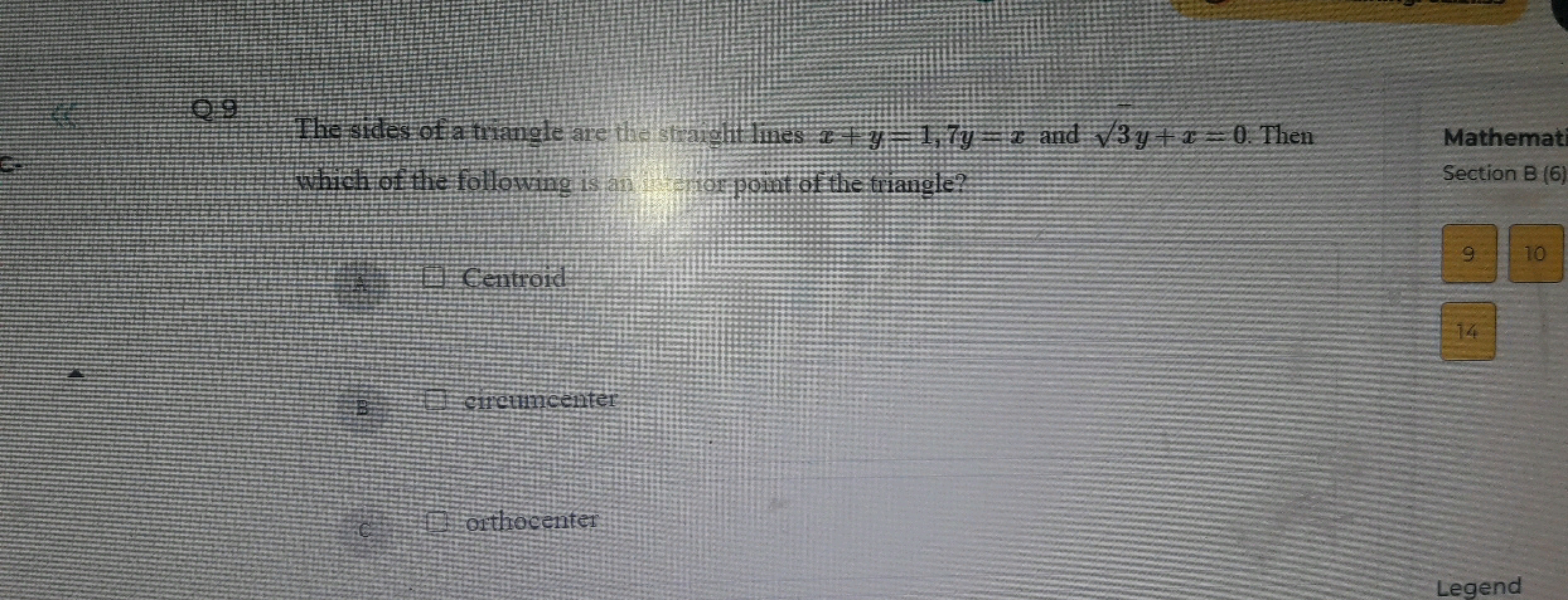 29
The sides of a trangle are the s leatsit lines x+y=1,…y=x and 3​y+x