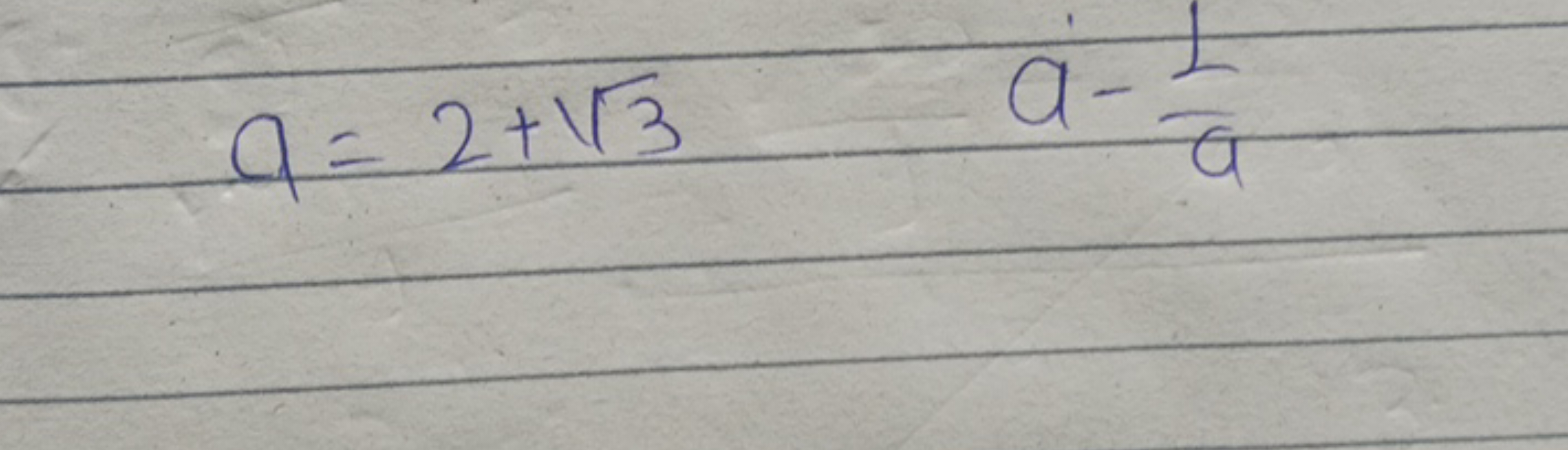 a=2+3​a−a1​