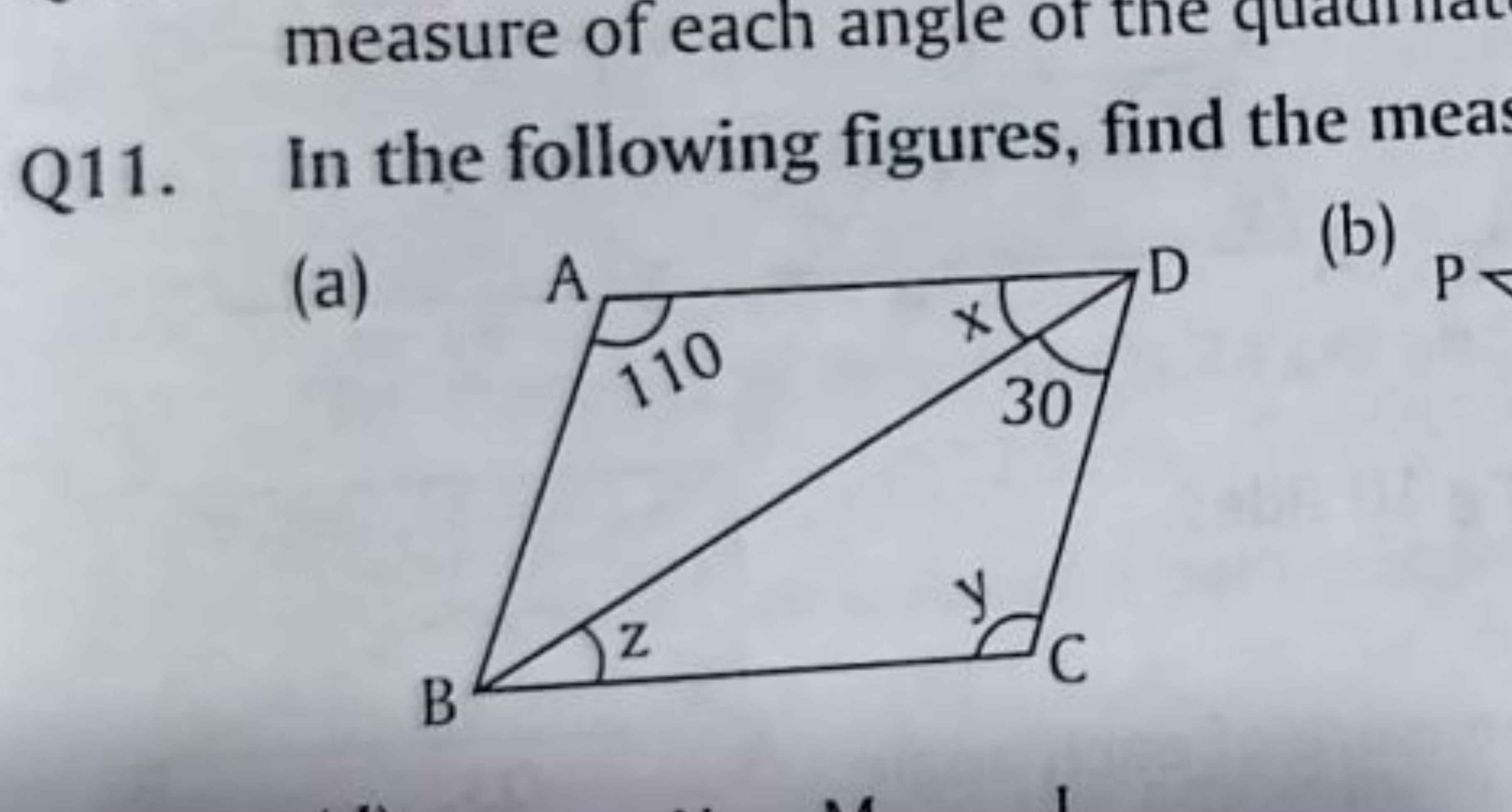 measure of each angle of tne
Q11.
(a)
(b)