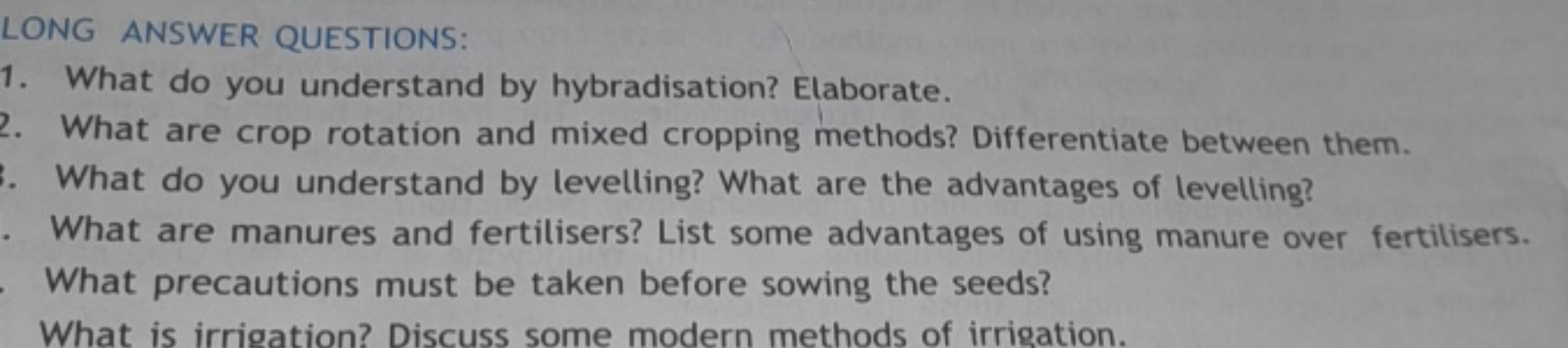 LONG ANSWER QUESTIONS:
1. What do you understand by hybradisation? Ela