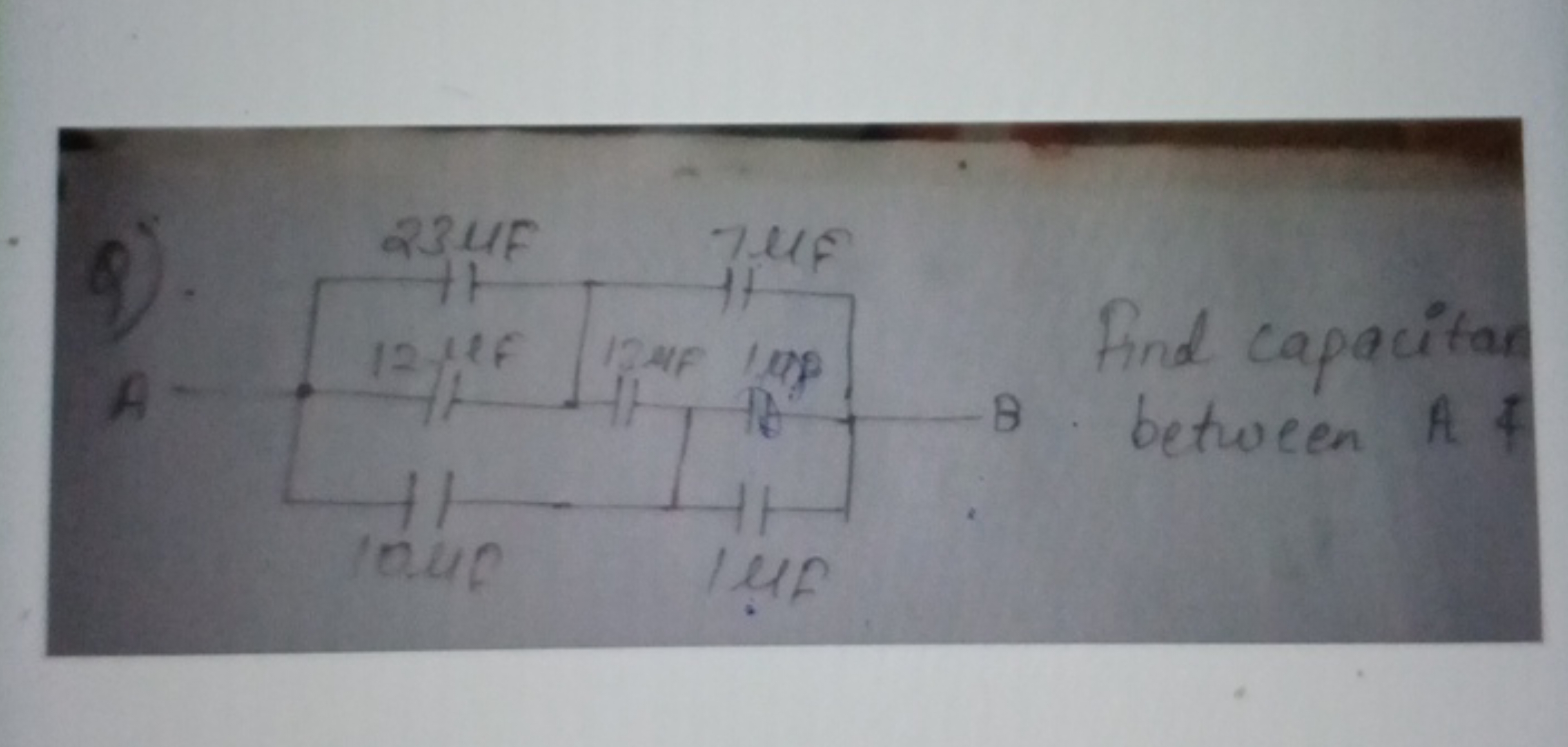 
Find capacitor between A 4