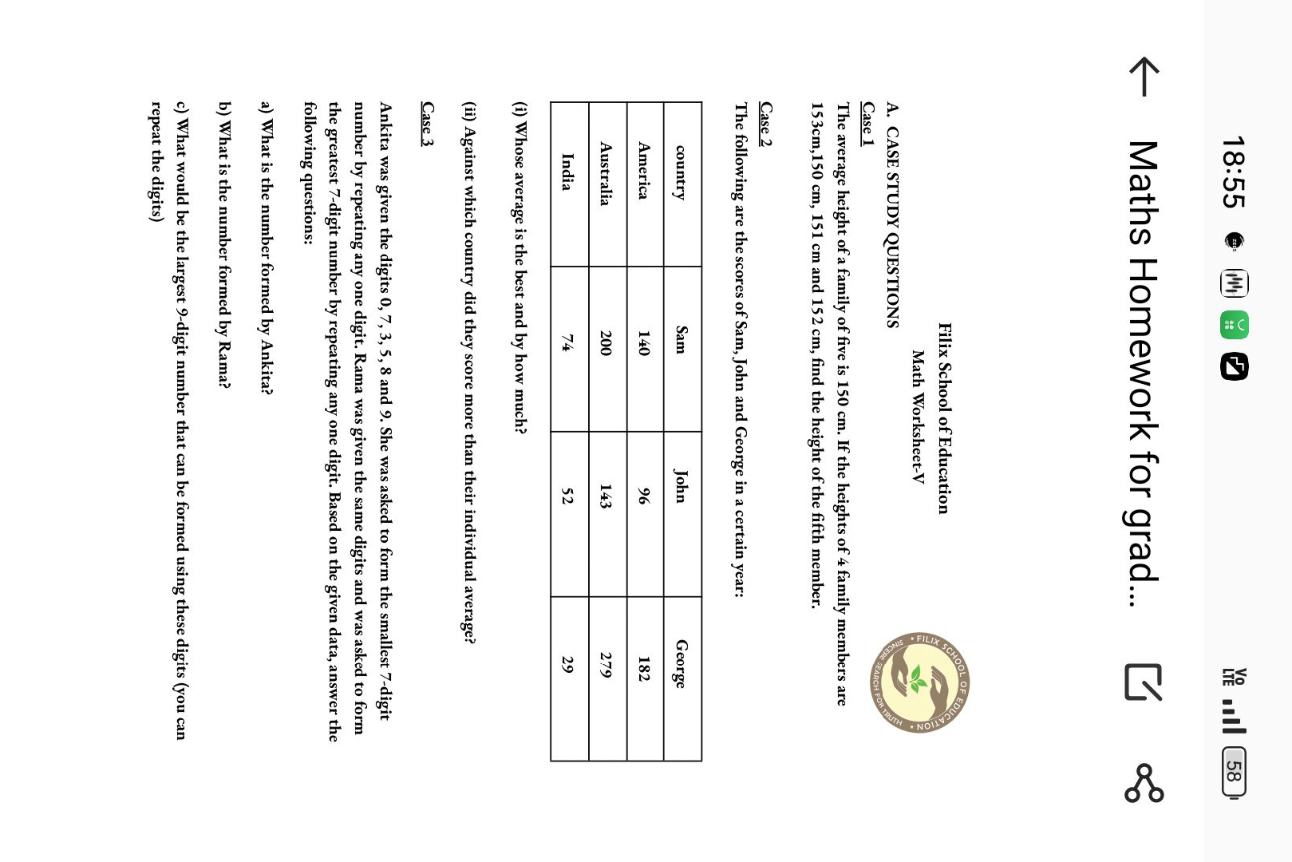 18:55
(imi)
४
0
Yo
58
← Maths Homework for grad...
／）
α00​

Filix Scho